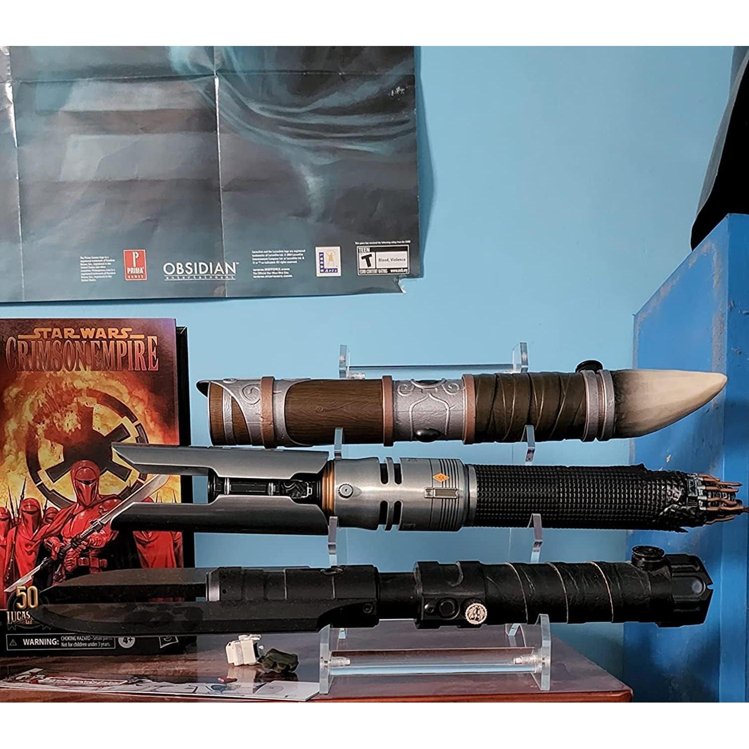 Soporte de Sable de Luz Acrílico HHUXIUE 3 Niveles Transparente