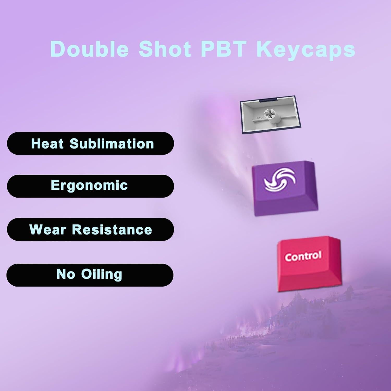 Conjunto de Teclas Mecánicas LUSKINNO Aurora 138 PBT