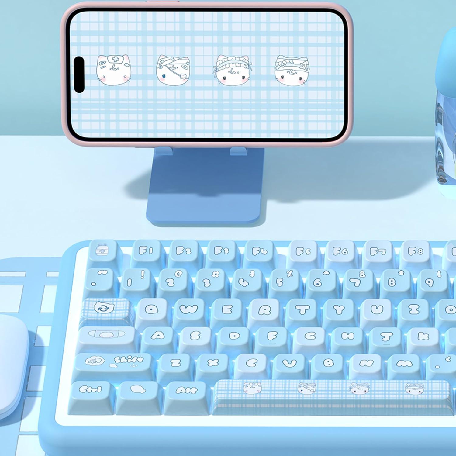 Conjunto de Teclas Personalizadas LUSKINNO Gato Acuático 138 PBT