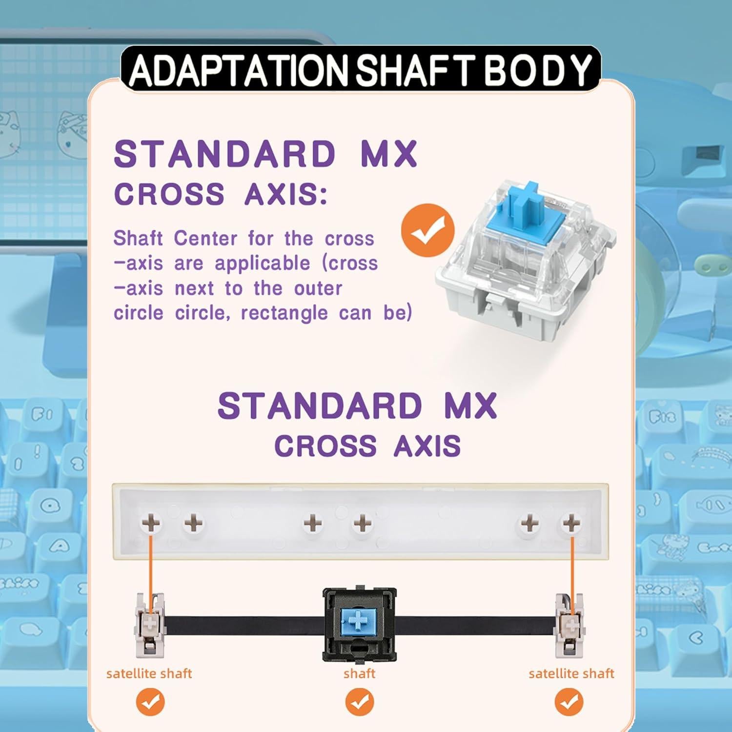 Conjunto de Teclas Personalizadas LUSKINNO Gato Acuático 138 PBT