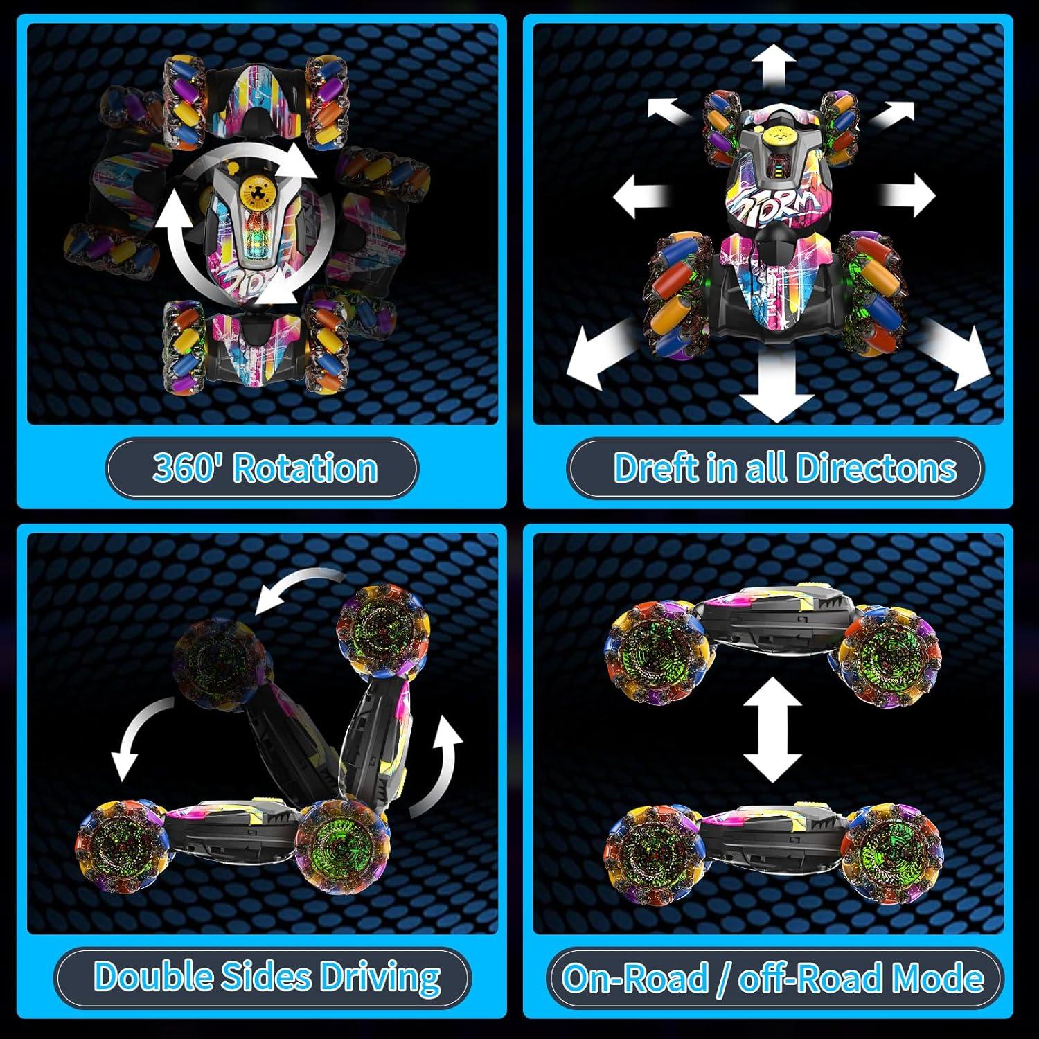 Coche Acrobático RC UJROQI 4WD 360° para Niños 3-12 Años