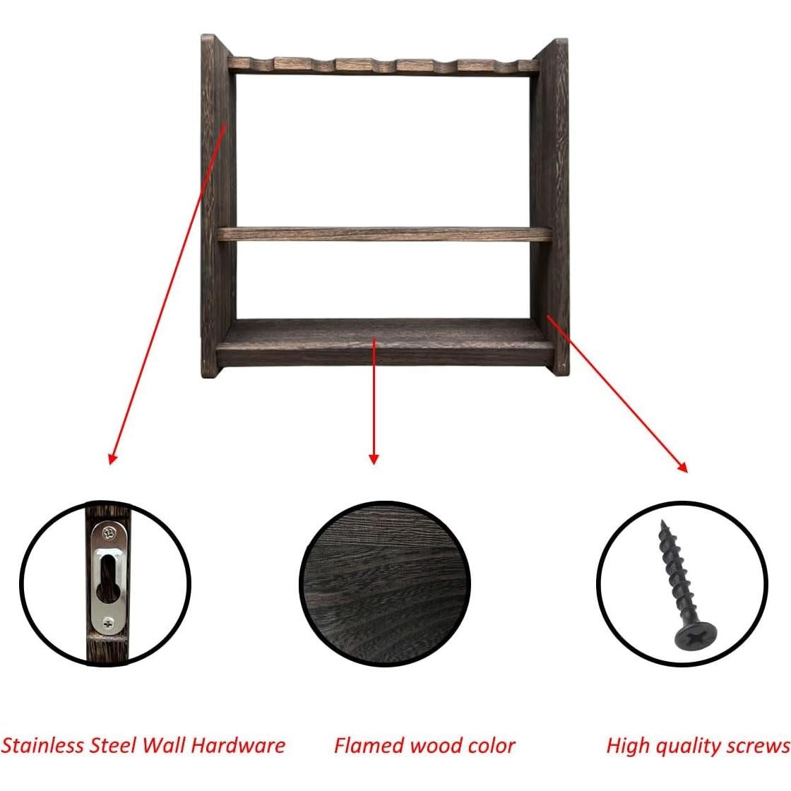 Soporte de Madera para 5 Sables de Luz QIXIN 40x39x12cm