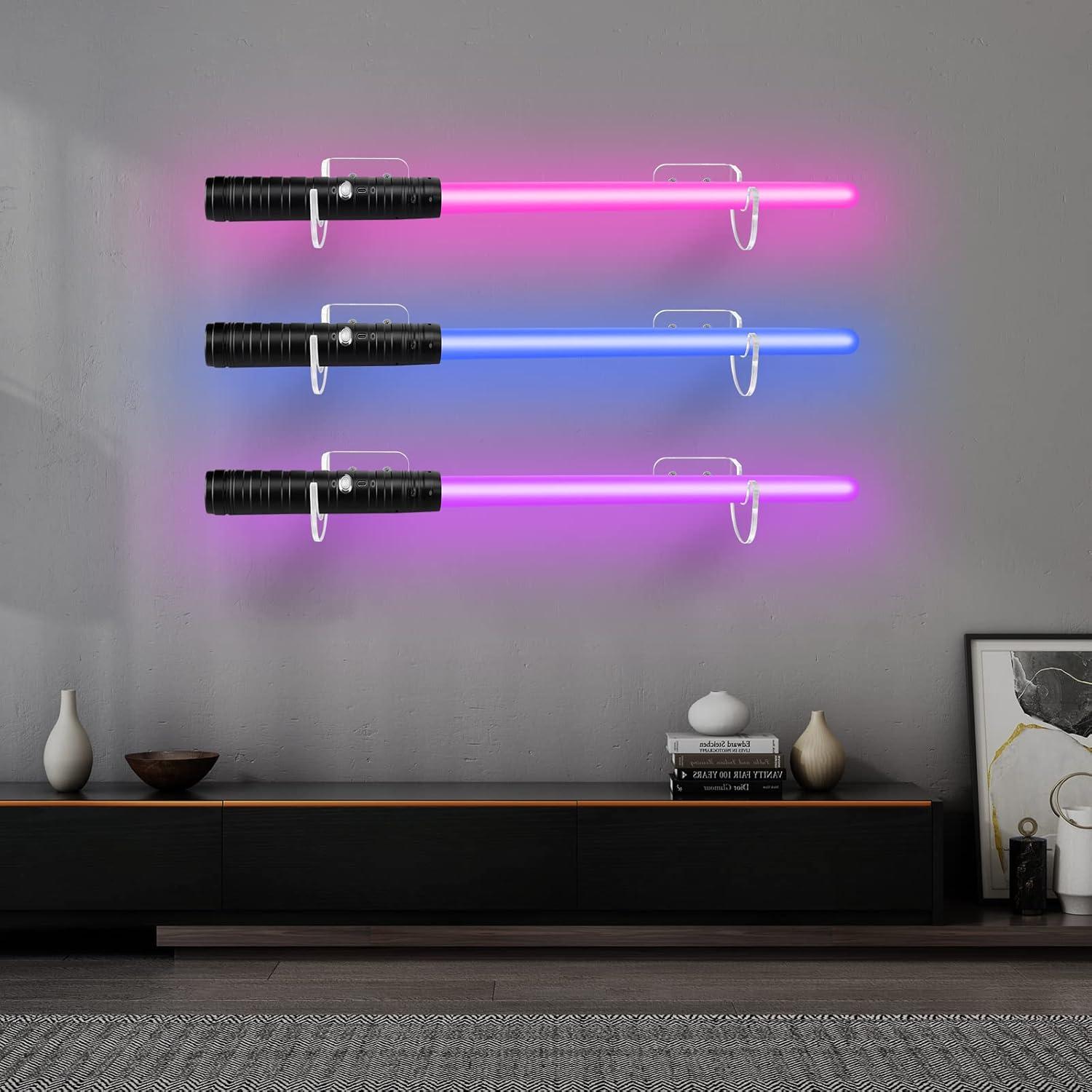 Soporte para Sable de Luz WANLIAN Acrílico Transparente 6 Pzas