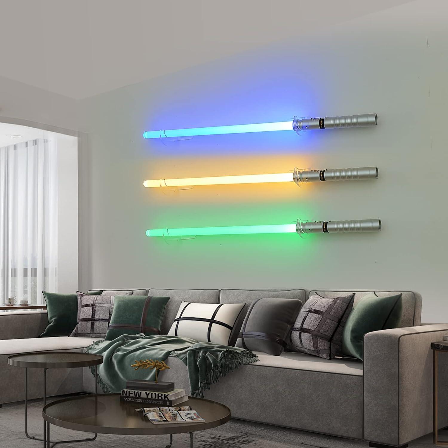 Soporte de Pared para Espadas Acrílico BYTOTU - 2 Juegos