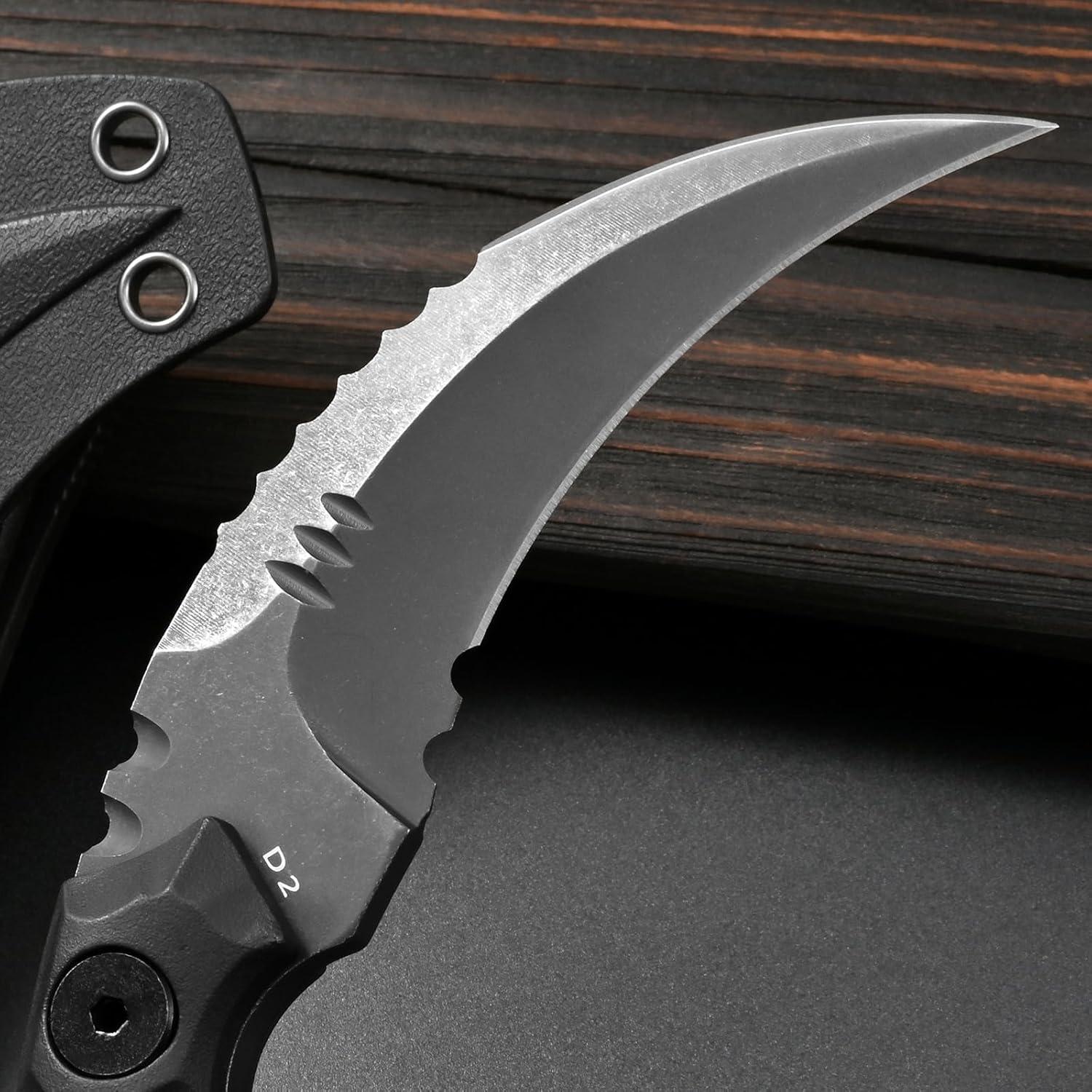 Cuchillo Fijo GTK691 de Acero D2 con Mango de Nylon y Funda Kydex