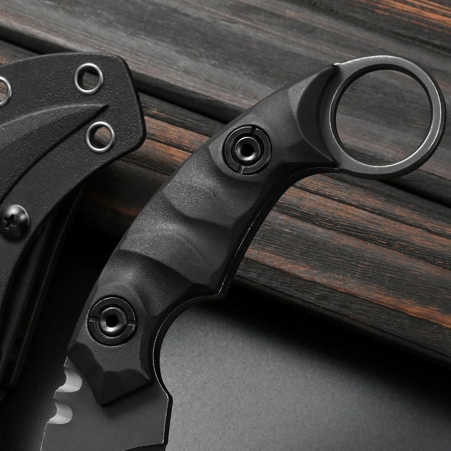 Cuchillo Fijo GTK691 de Acero D2 con Mango de Nylon y Funda Kydex