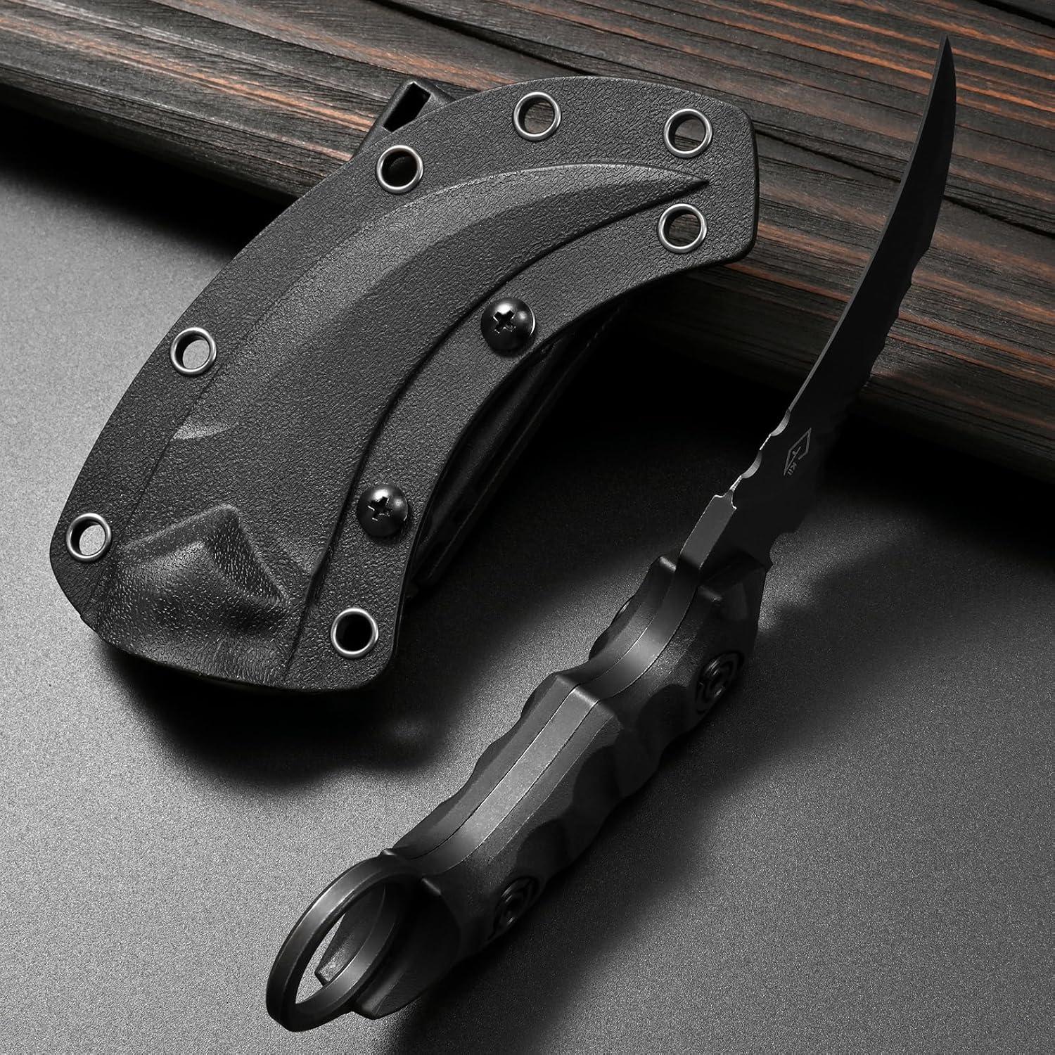 Cuchillo Fijo GTK691 de Acero D2 con Mango de Nylon y Funda Kydex