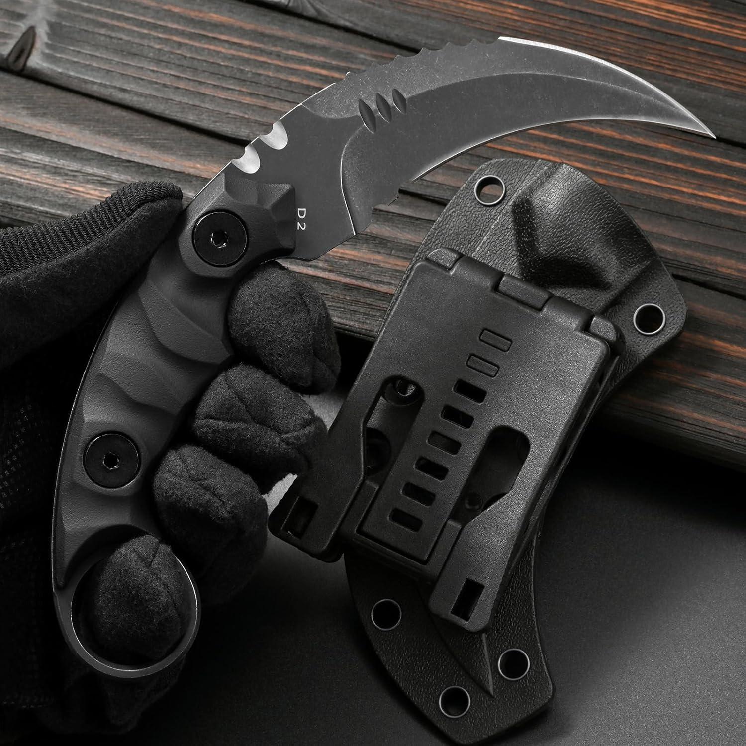 Cuchillo Fijo GTK691 de Acero D2 con Mango de Nylon y Funda Kydex