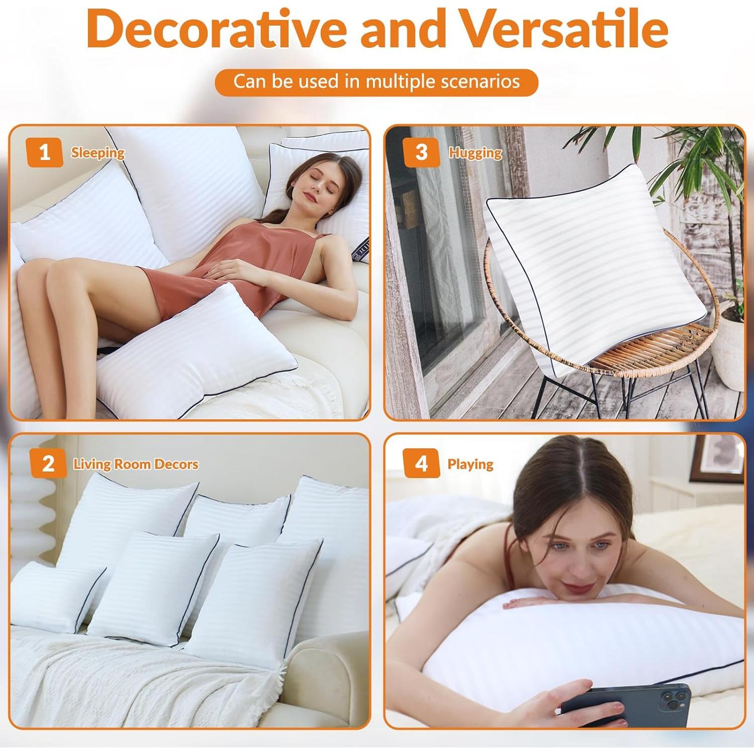 Insertos de Almohada Decorativa Yettbea 50x50 cm Set de 2