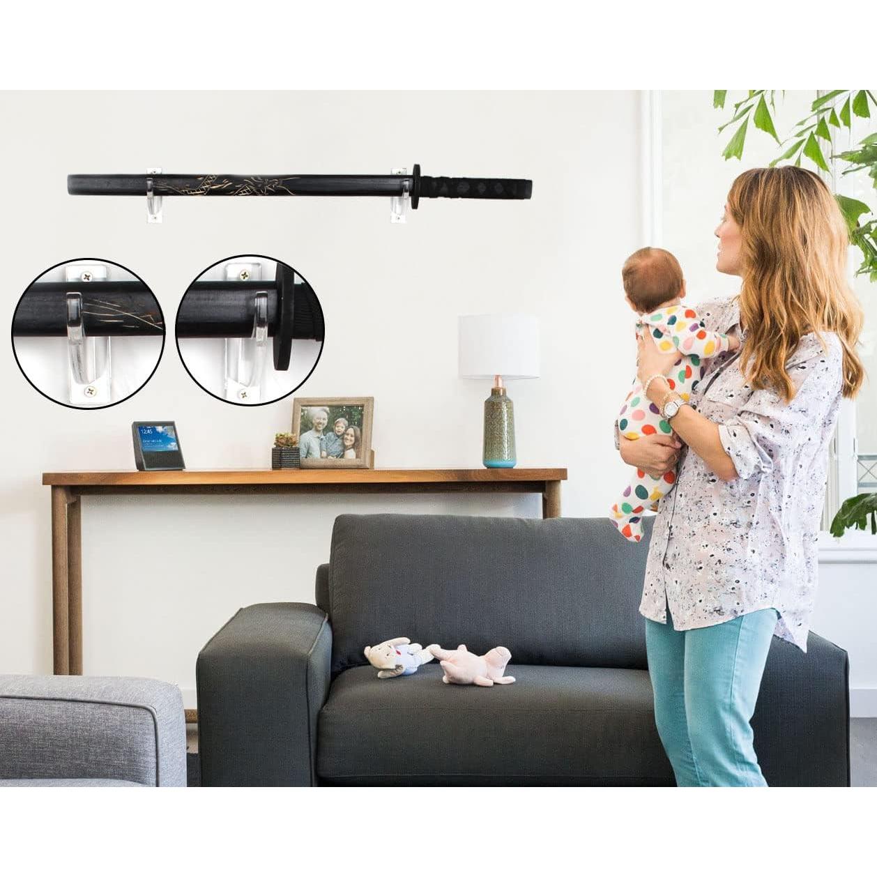 Soporte de Pared para Espadas WANLIAN Acrílico Transparente