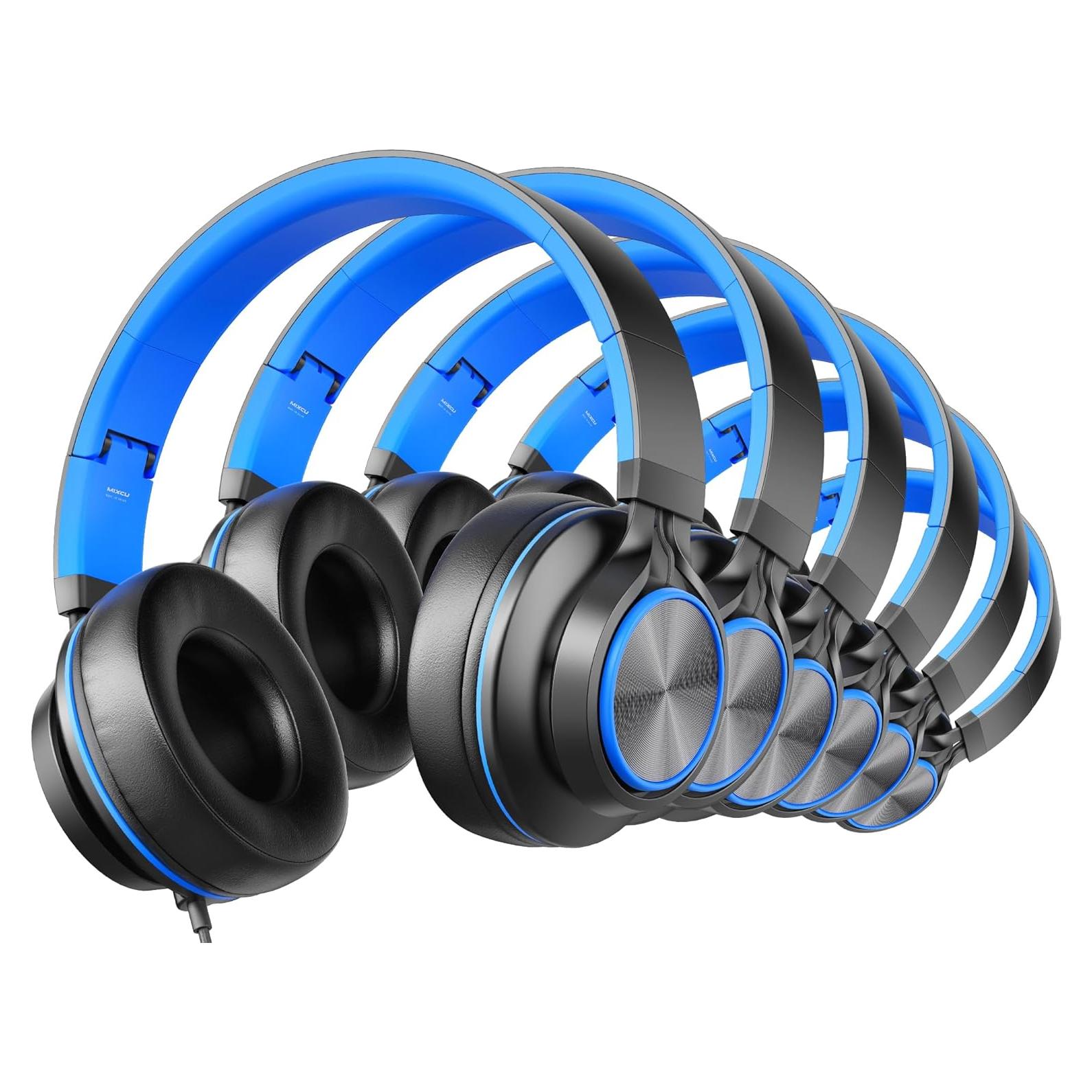 Auriculares con cable MIXCU JrX3 para niños y adolescentes - Paquete de 6