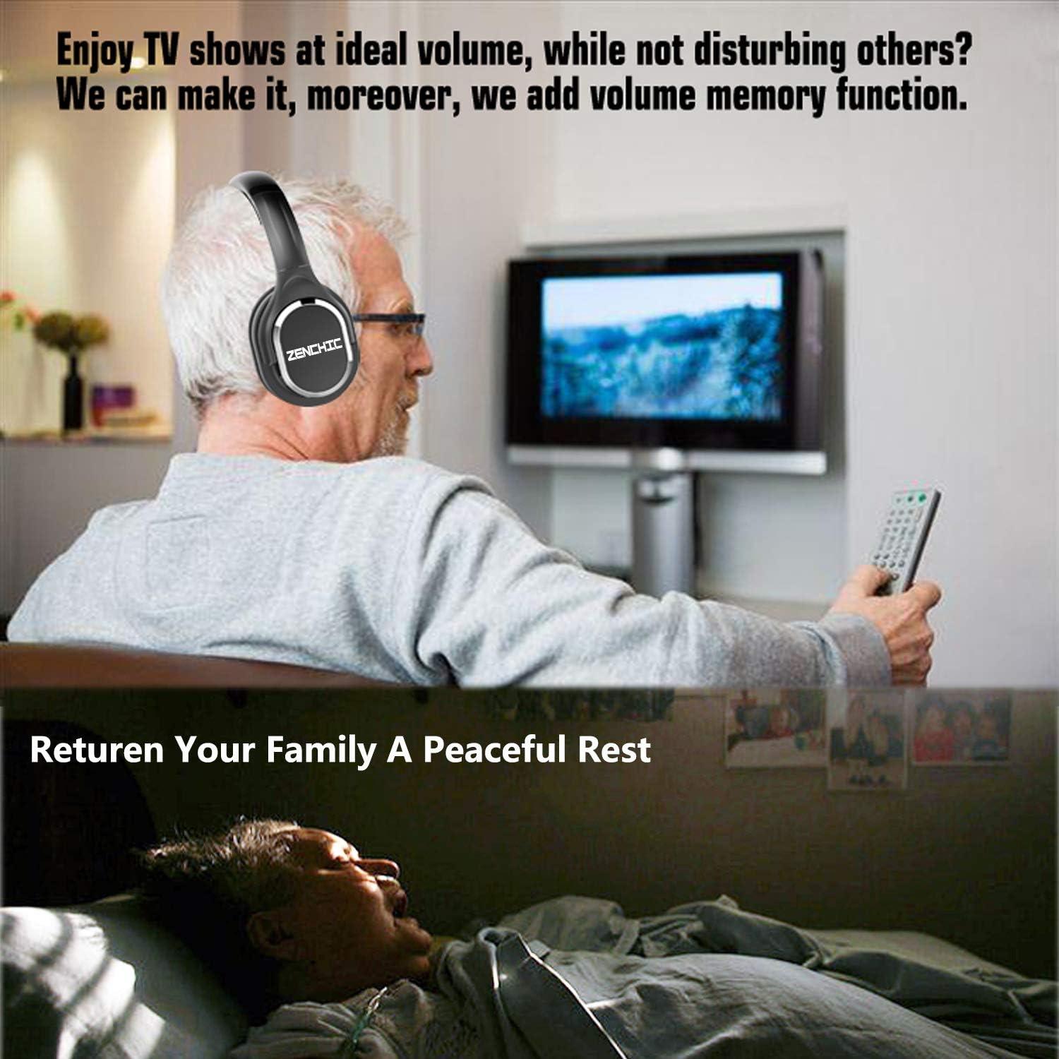 Auriculares Inalámbricos Zanchie para TV Hi-Fi 10h Negro
