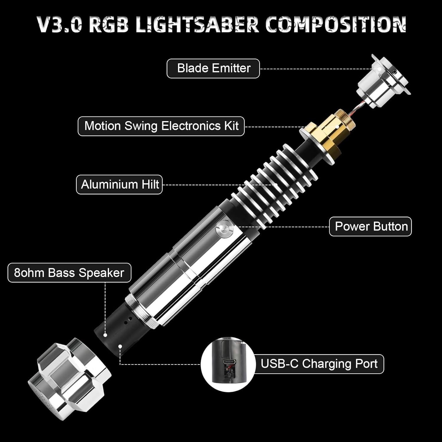 Sable de Luz Artcube Smooth Swing Luke 16 Colores RGB