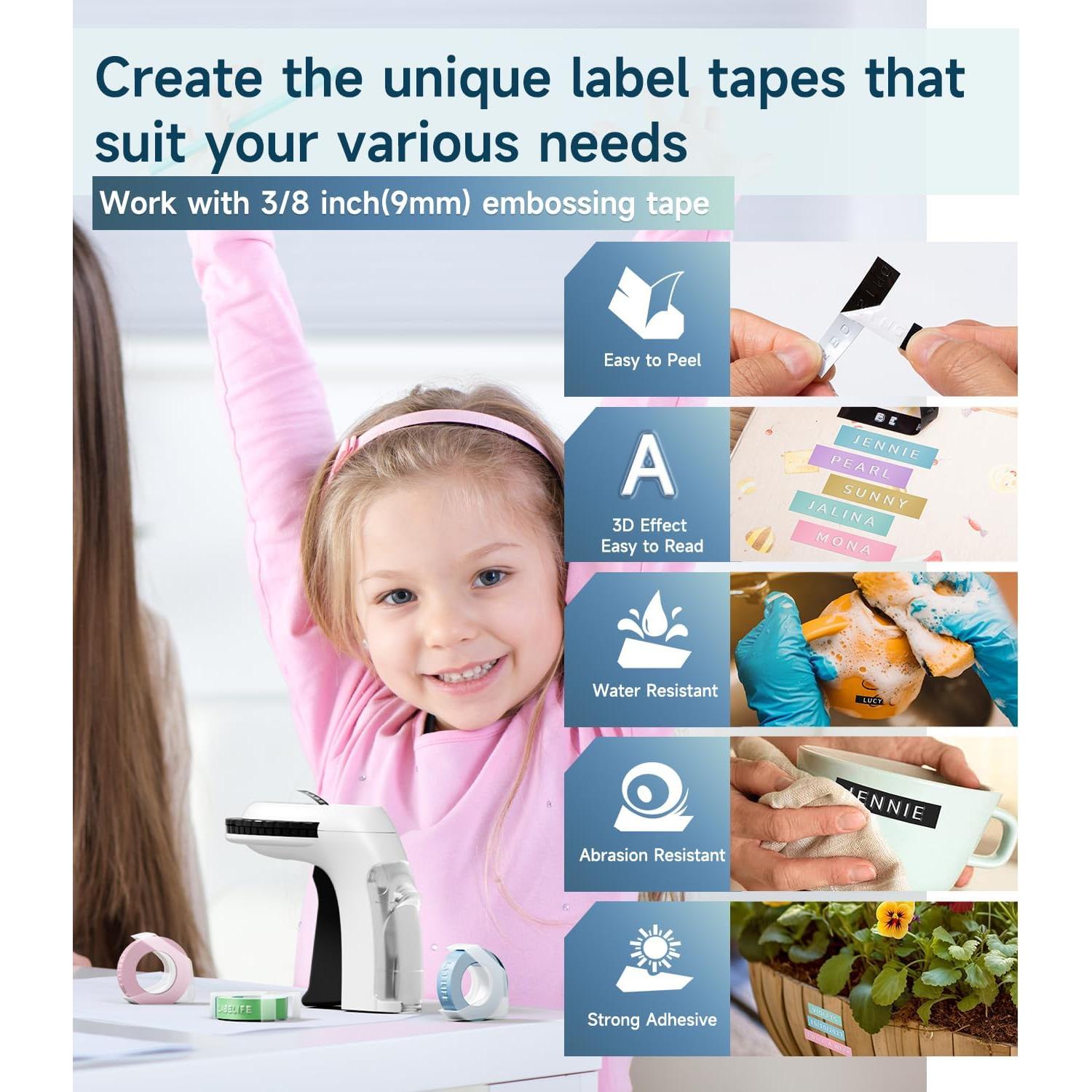 Máquina de Etiquetas en Relieve Labelife Omega S Manual con 10 Cintas