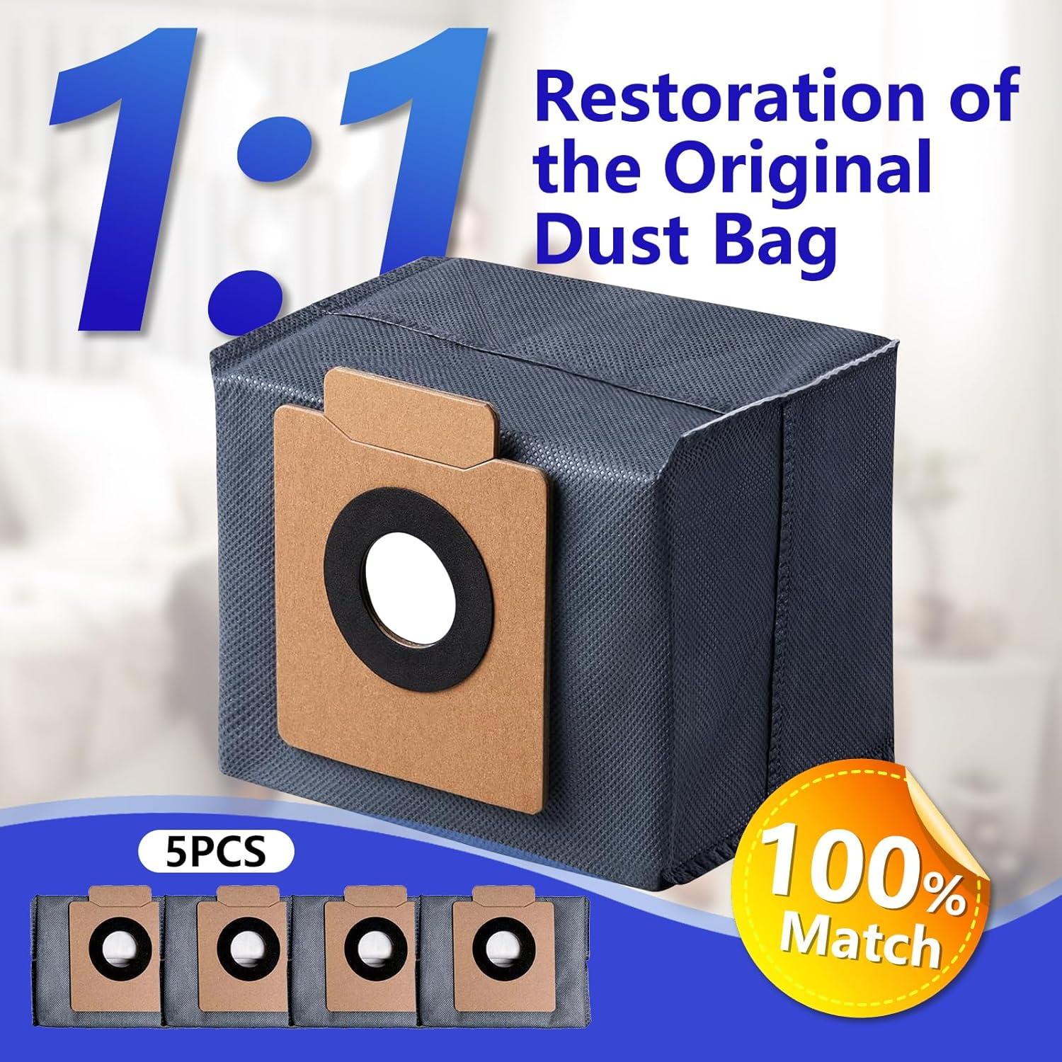 5 Bolsas de Polvo iRobacc para Eufy X10 Pro Omni - 3L