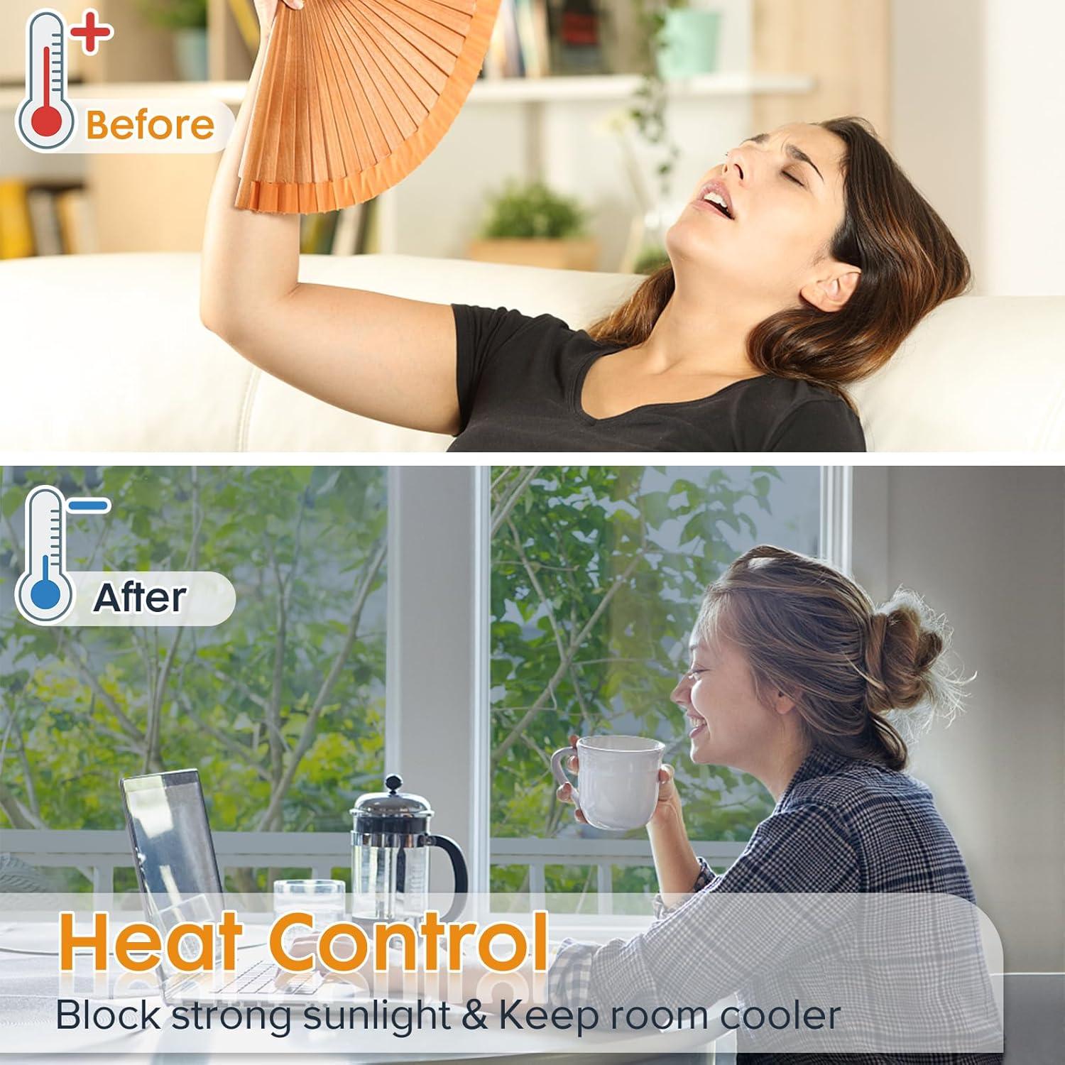 Película de Ventana LUTE Reflectante 44.5x200 cm Privacidad Diurna