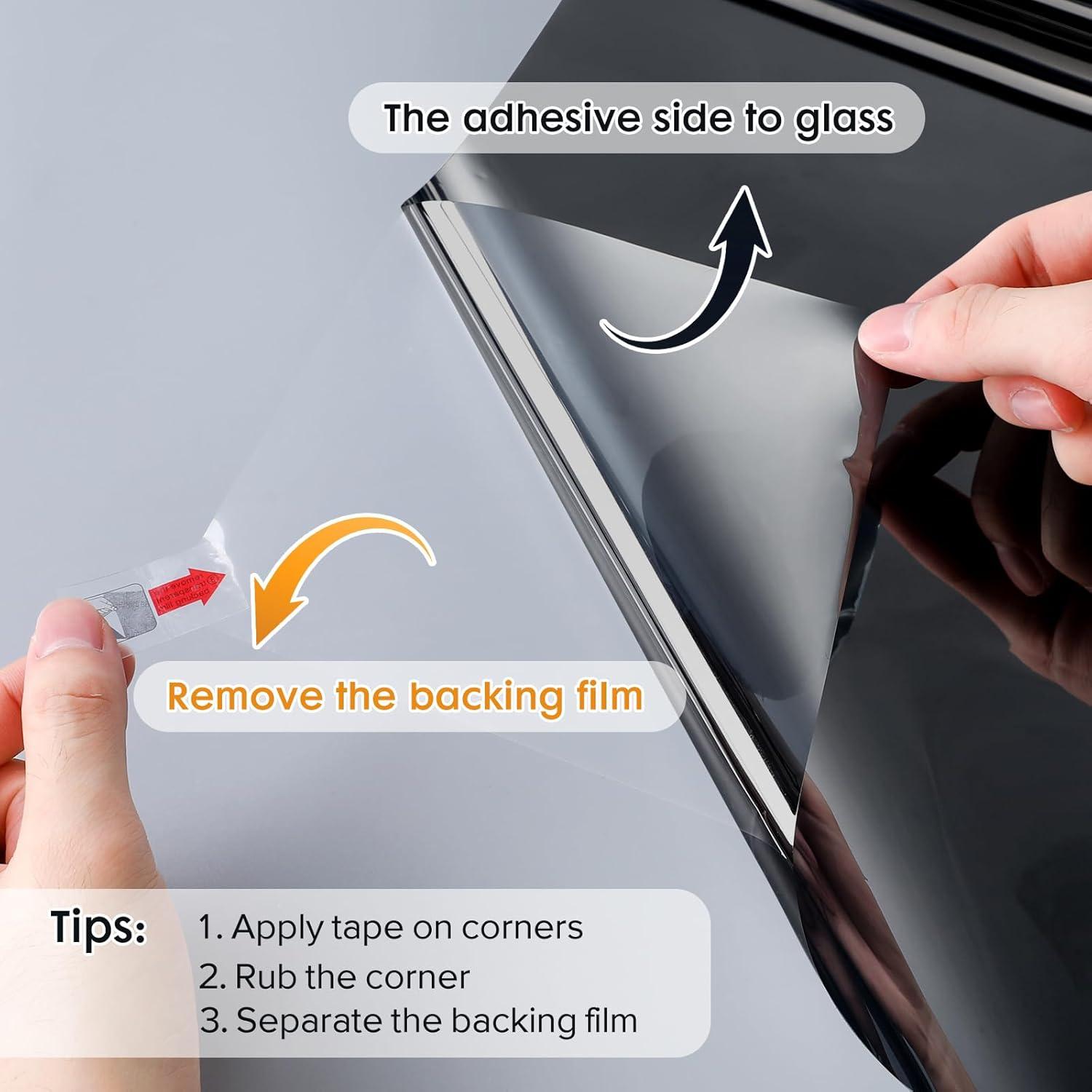 Película de Ventana LUTE Reflectante 44.5x200 cm Privacidad Diurna