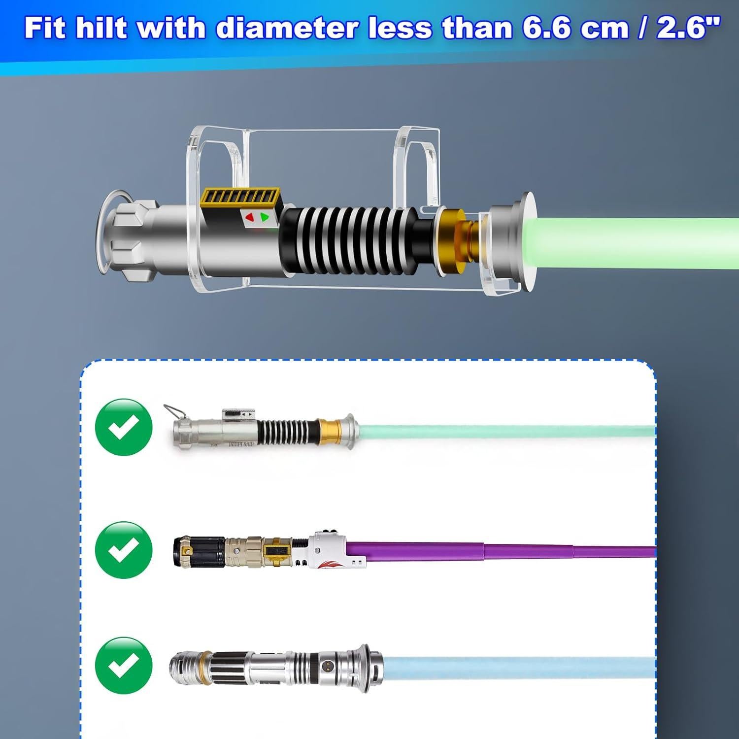 Soporte de Pared Horizontal Acrílico para Sable de Luz LGTSABER