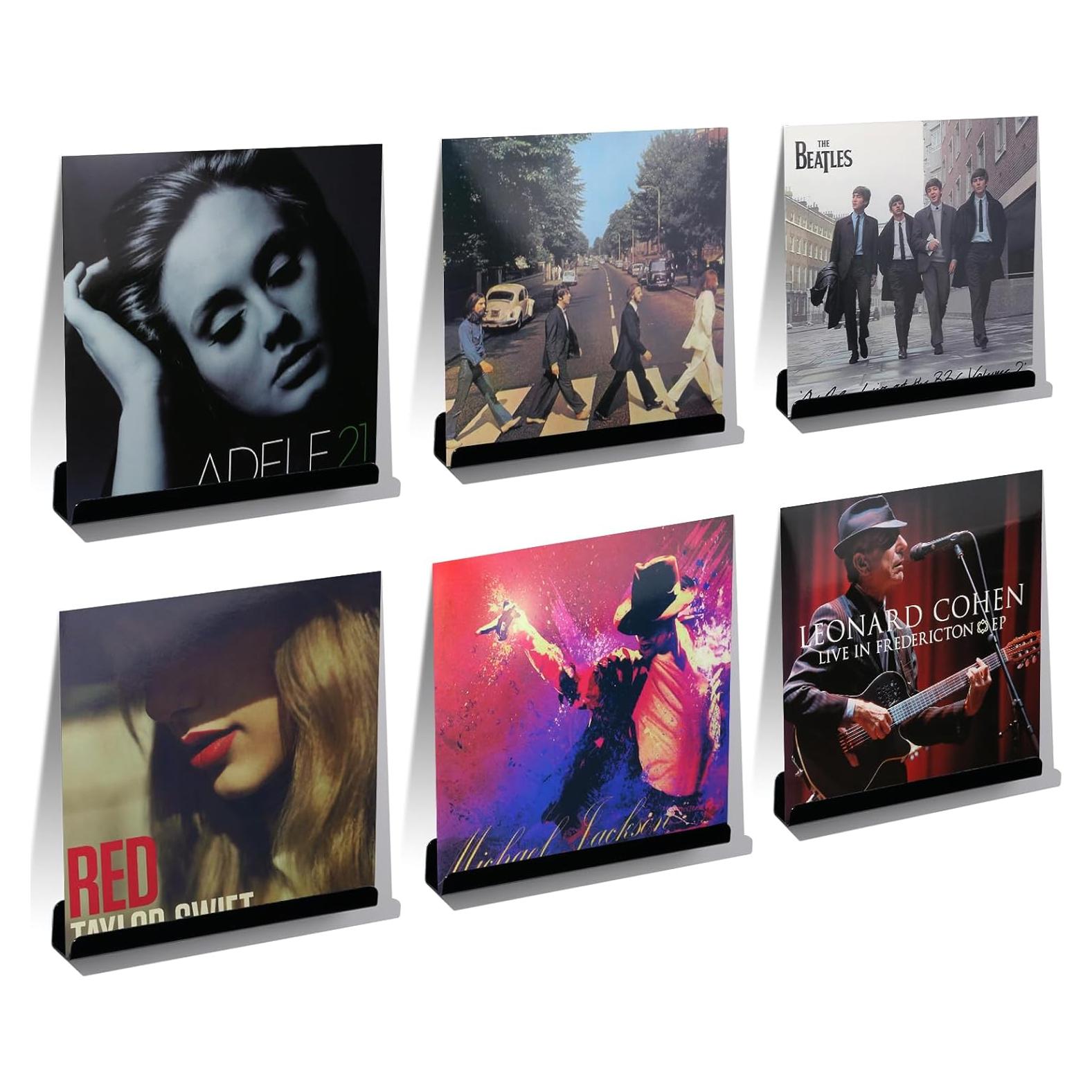 Estante Flotante para Discos de Vinilo Meaocer 6 Piezas 30.48 cm