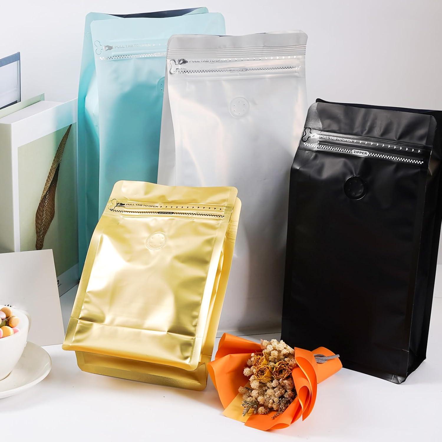Bolsas de Café Funnyleaf 50 PCS 227g con Válvula y Cierre