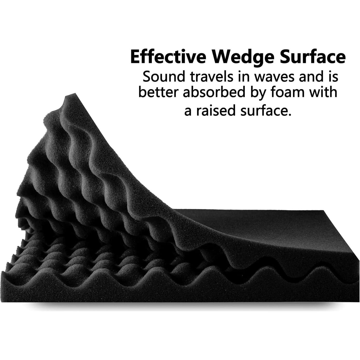 Paneles Acústicos Musfunny Ovalados Negros 12 Piezas 30.48x30.48 cm