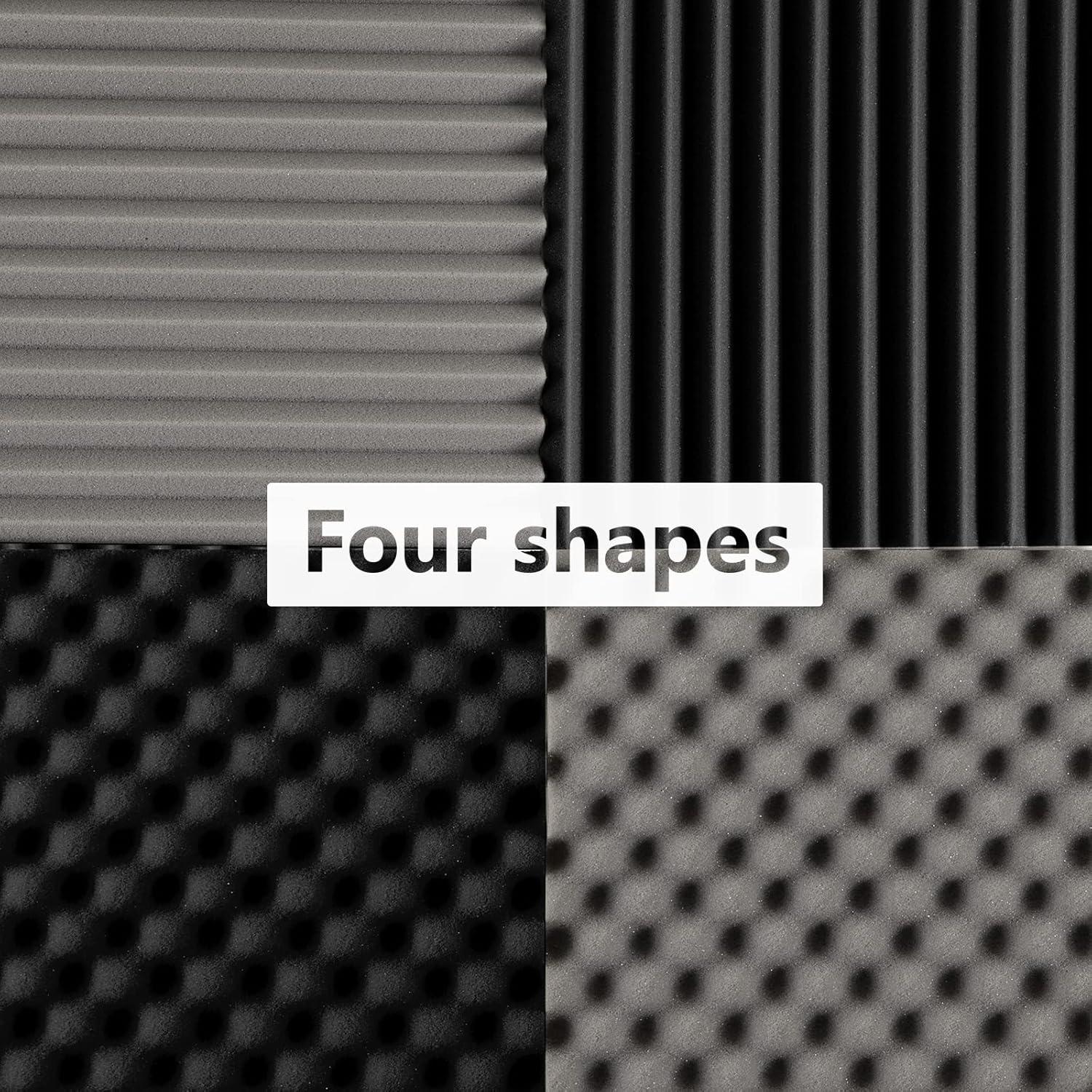 Paneles Acústicos Musfunny Ovalados Negros 12 Piezas 30.48x30.48 cm