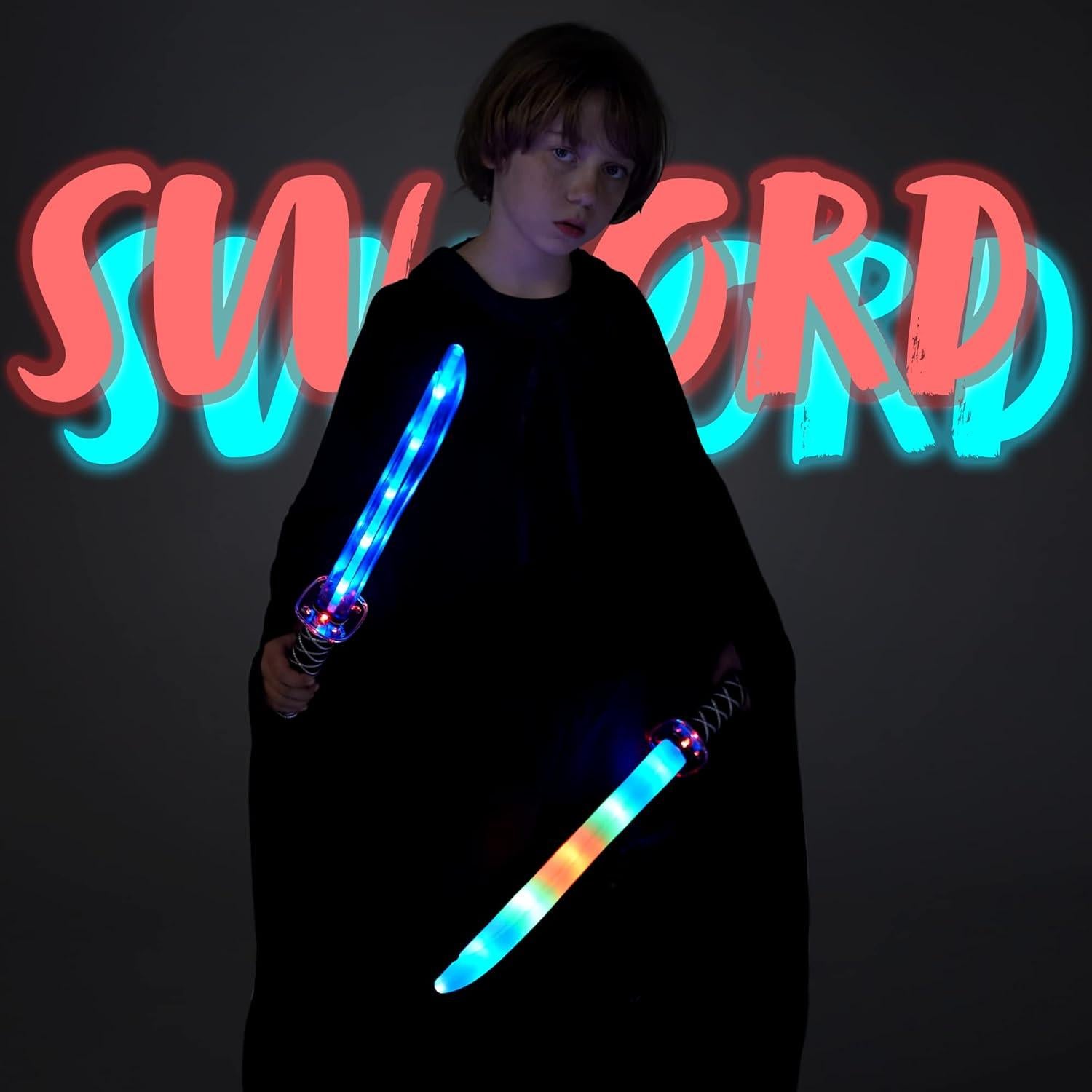 Espadas Ninja LED Joyin - 2 Paquetes con Sonido y Luz