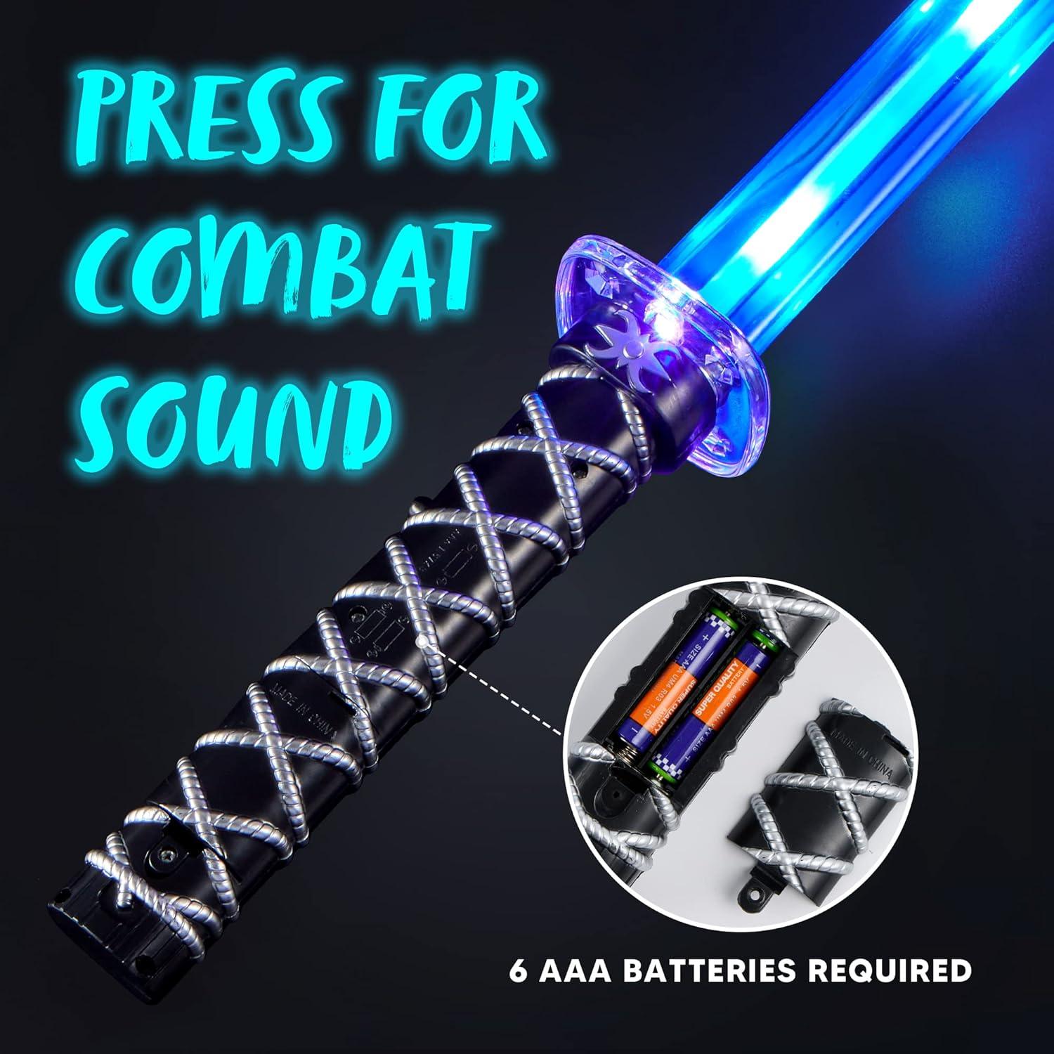 Espadas Ninja LED Joyin - 2 Paquetes con Sonido y Luz