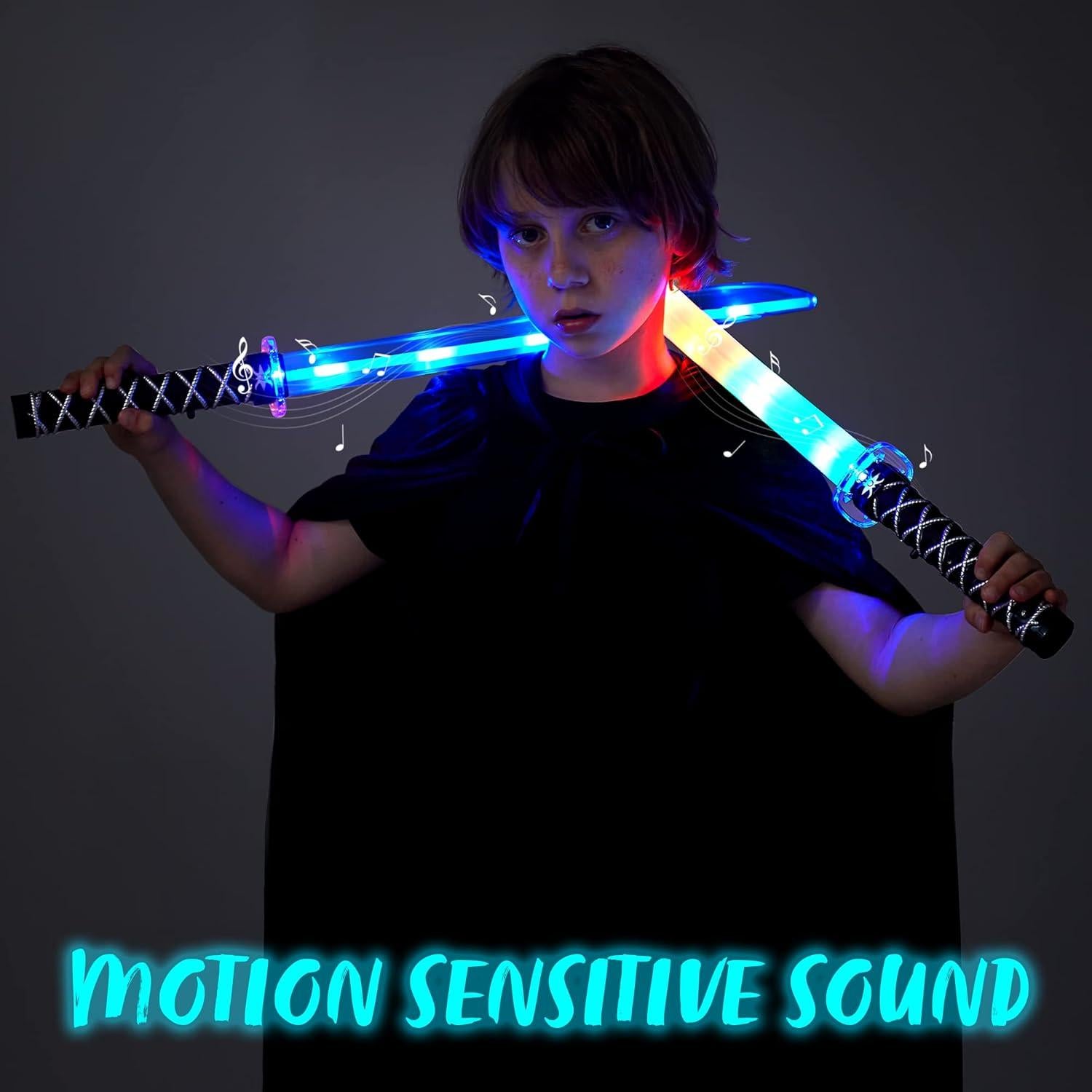 Espadas Ninja LED Joyin - 2 Paquetes con Sonido y Luz