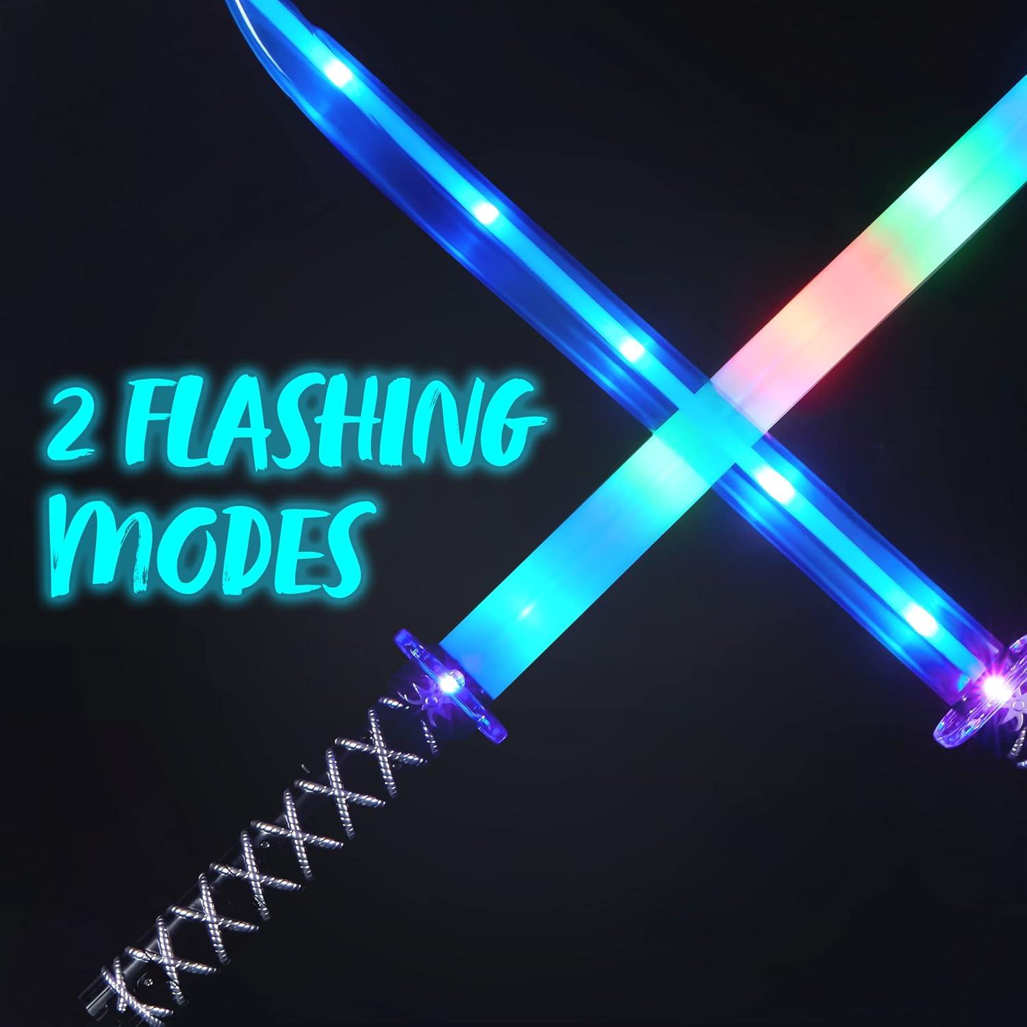 Espadas Ninja LED Joyin - 2 Paquetes con Sonido y Luz