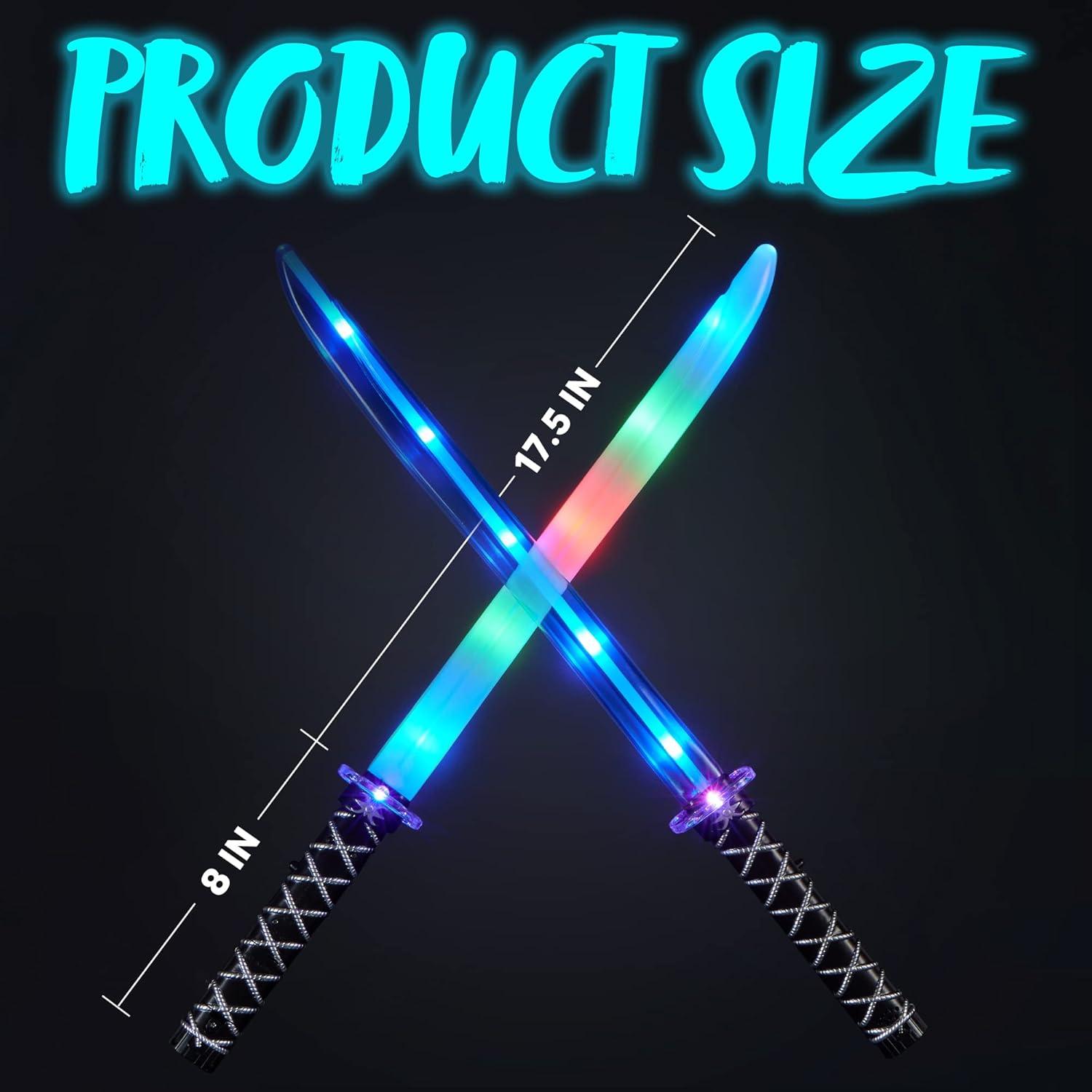 Espadas Ninja LED Joyin - 2 Paquetes con Sonido y Luz