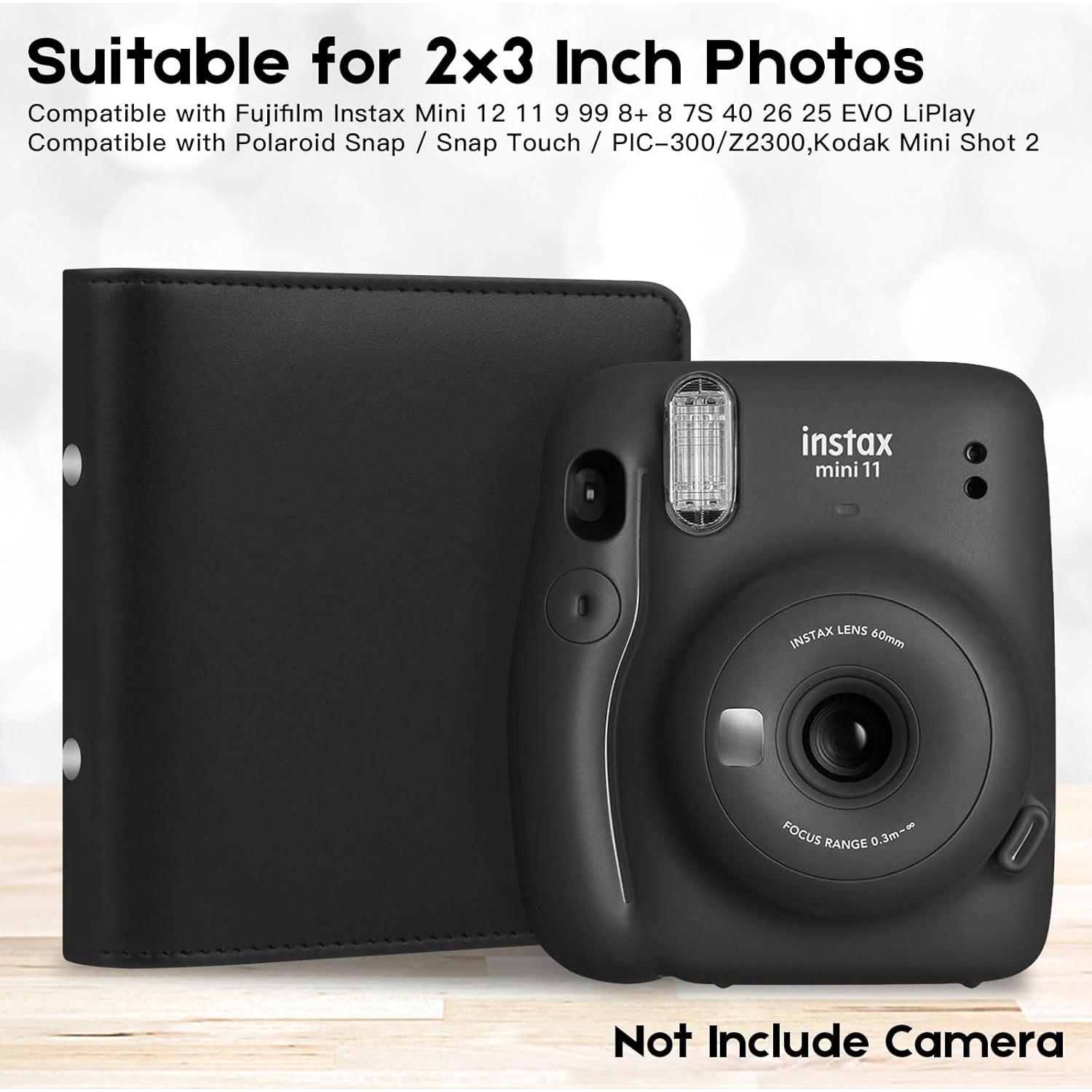 Álbum de Fotos Mini 2x3 Ruibytree Negro para Instax y Polaroid