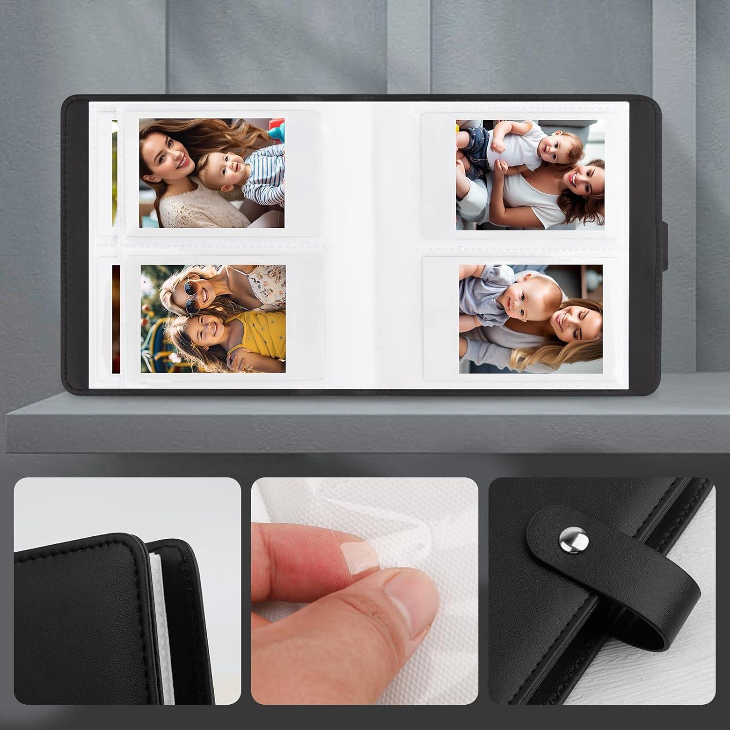 Álbum de Fotos Mini 2x3 Ruibytree Negro para Instax y Polaroid