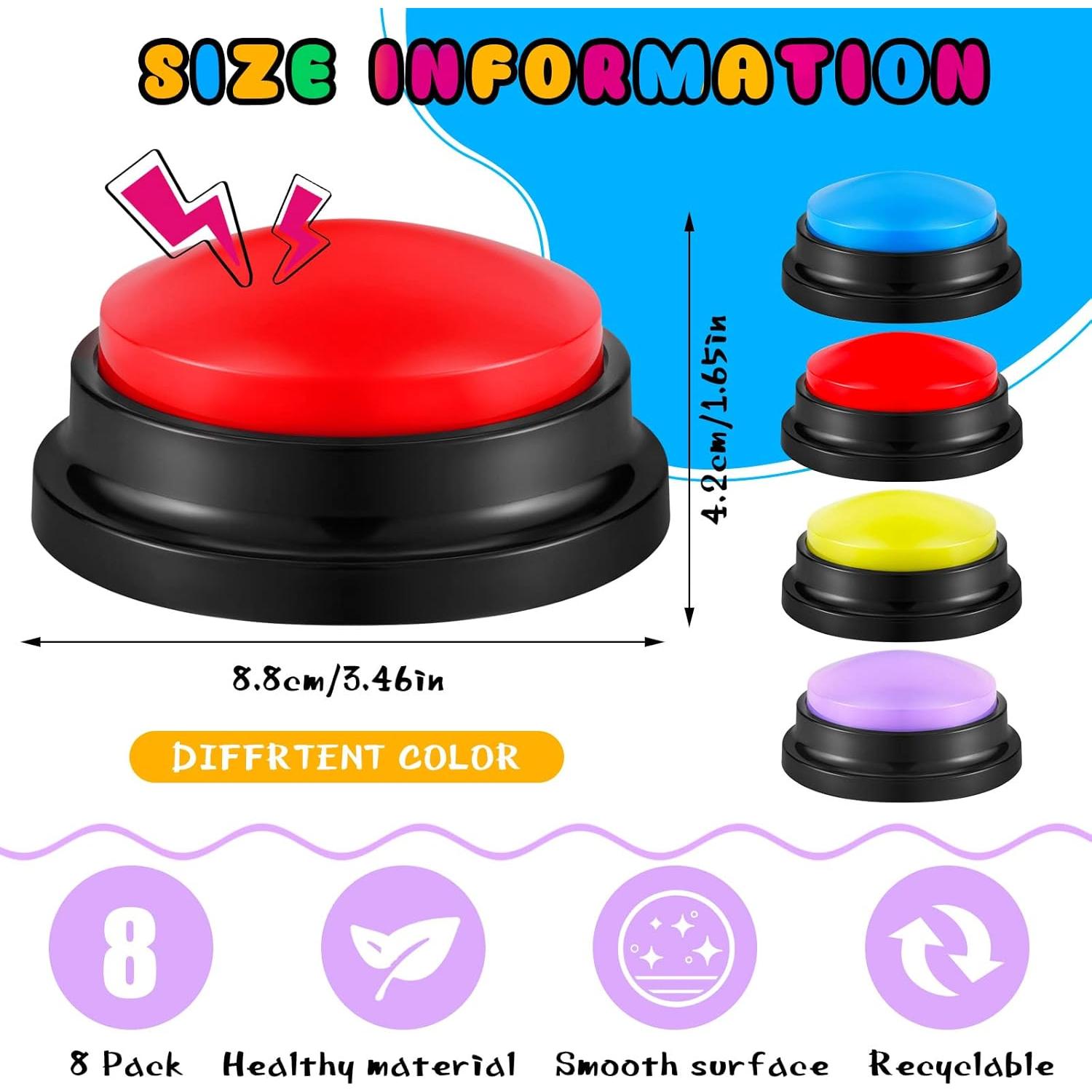 Botones Grabables para Juegos Honoson - 8 Piezas Color Brillante