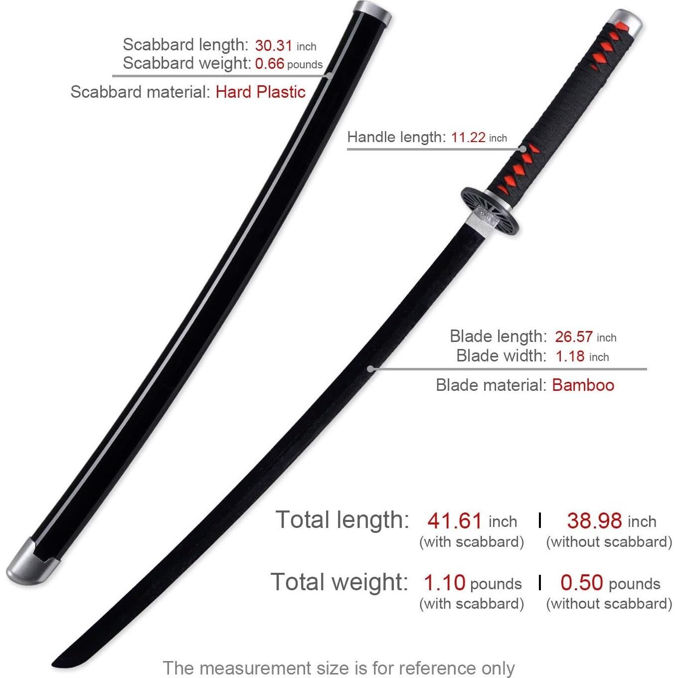 Espada Katana Zisu Tanjirou 105.7 cm Cosplay Anime