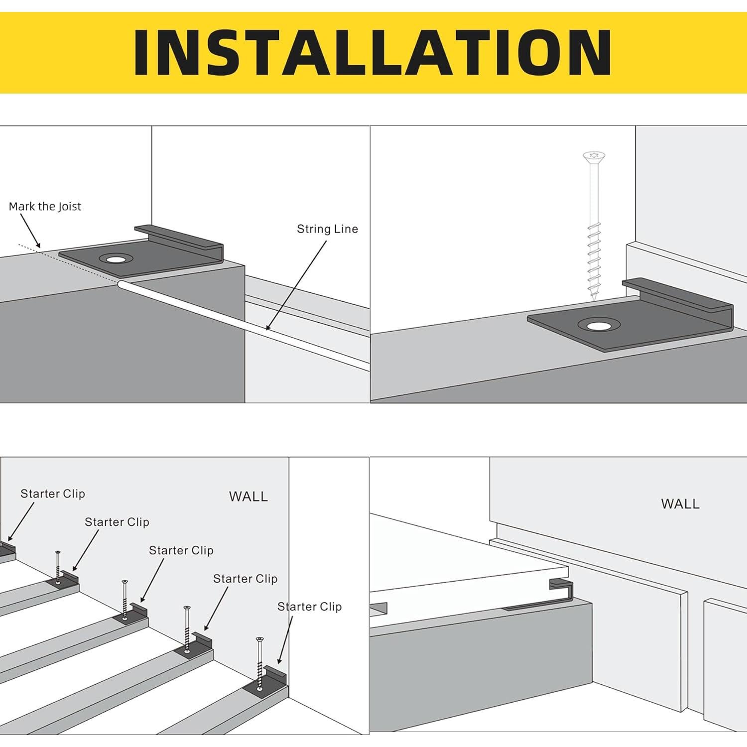 Clips de Inicio WELLOCKS 36 Piezas 1" Negro Acero Inoxidable