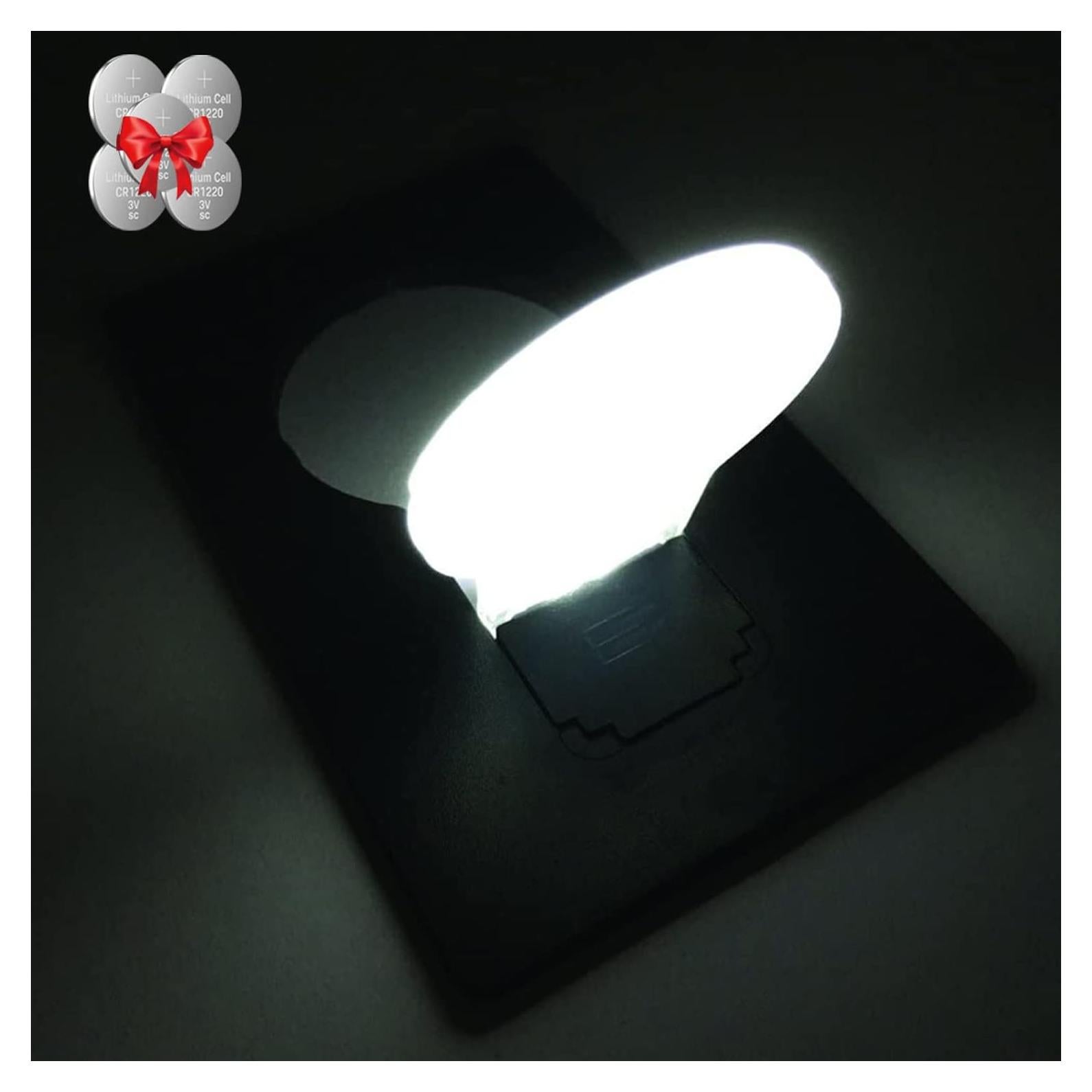 10 Tarjetas LED Portátiles Inovat con Luz Blanca y Baterías