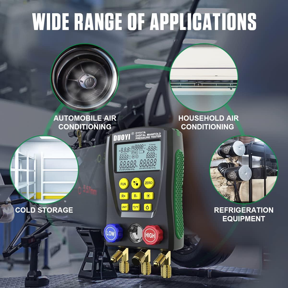 Manómetro Digital DUOYI 517kc para Aire Acondicionado y Refrigeración