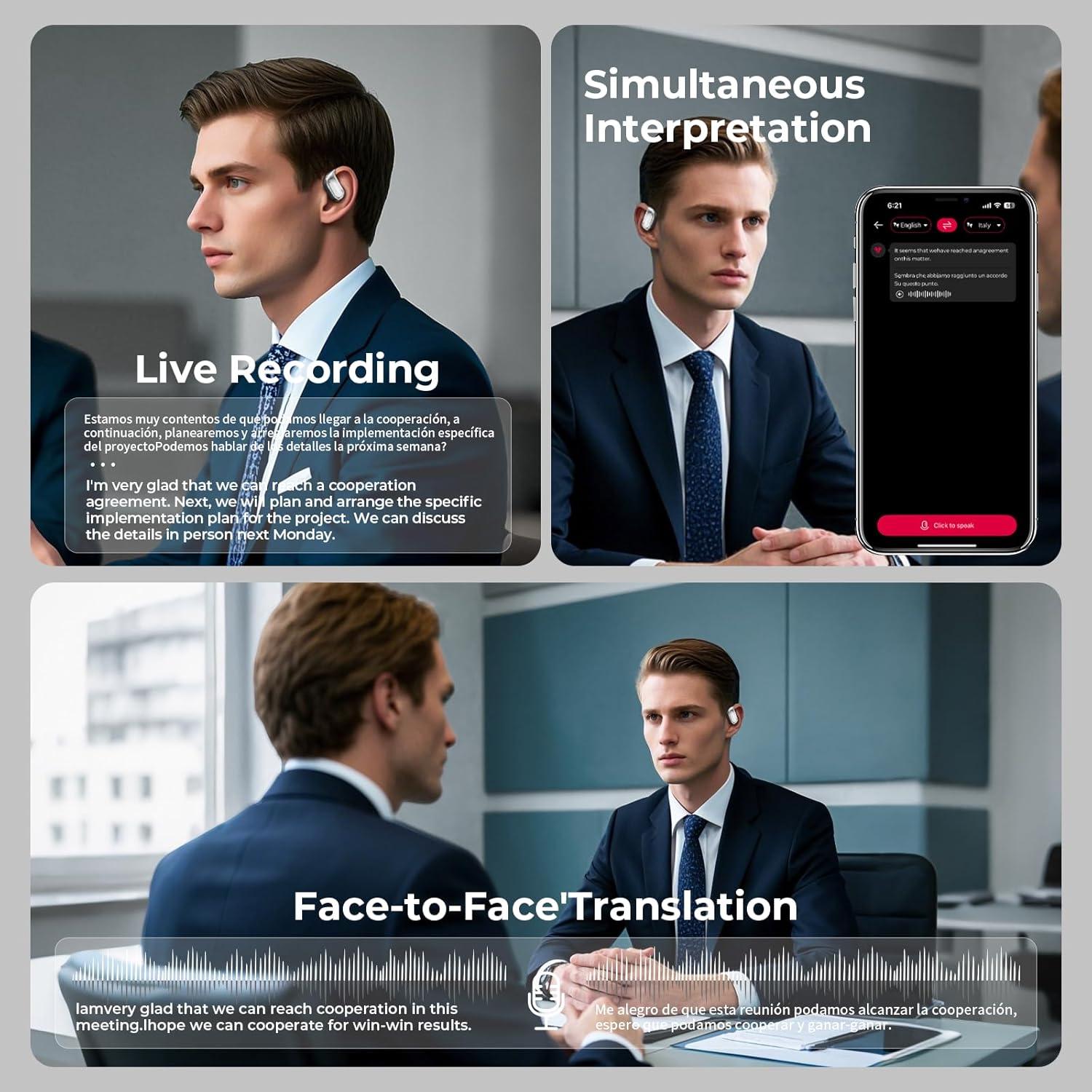 Auriculares de Traducción AI MINISO MS152 Bluetooth Inalámbricos