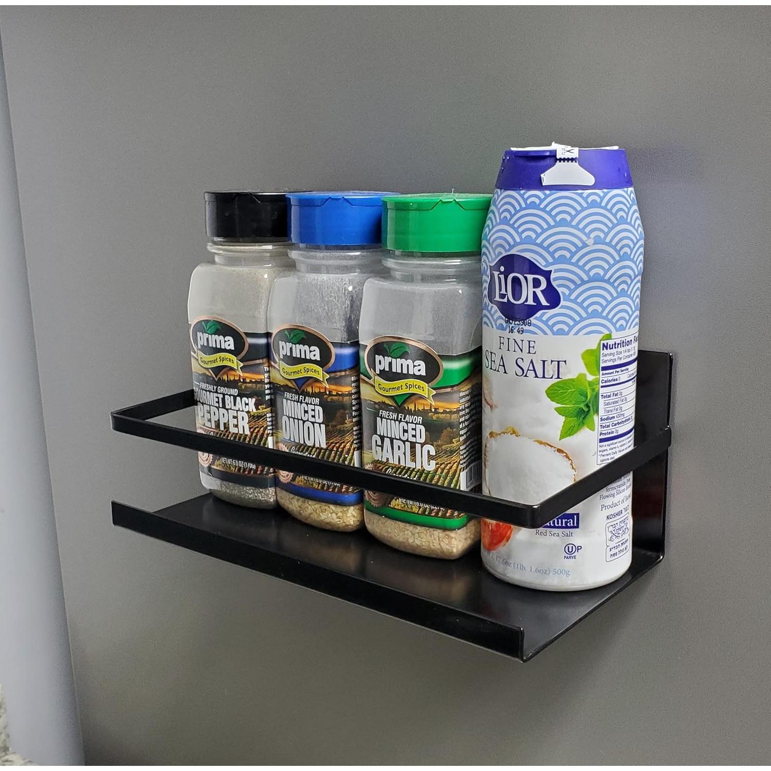 Estante Magnético para Especias Kovot - Negro, 2 Unidades