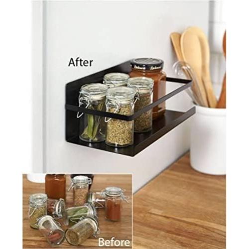 Estante Magnético para Especias Kovot - Negro, 2 Unidades