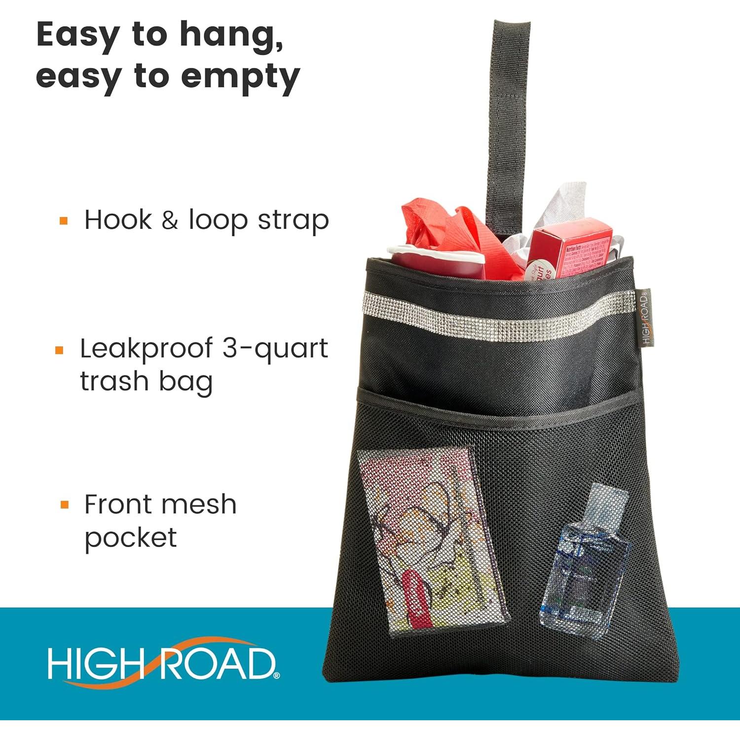 Basurero de coche High Road impermeable con bolsillo y correa
