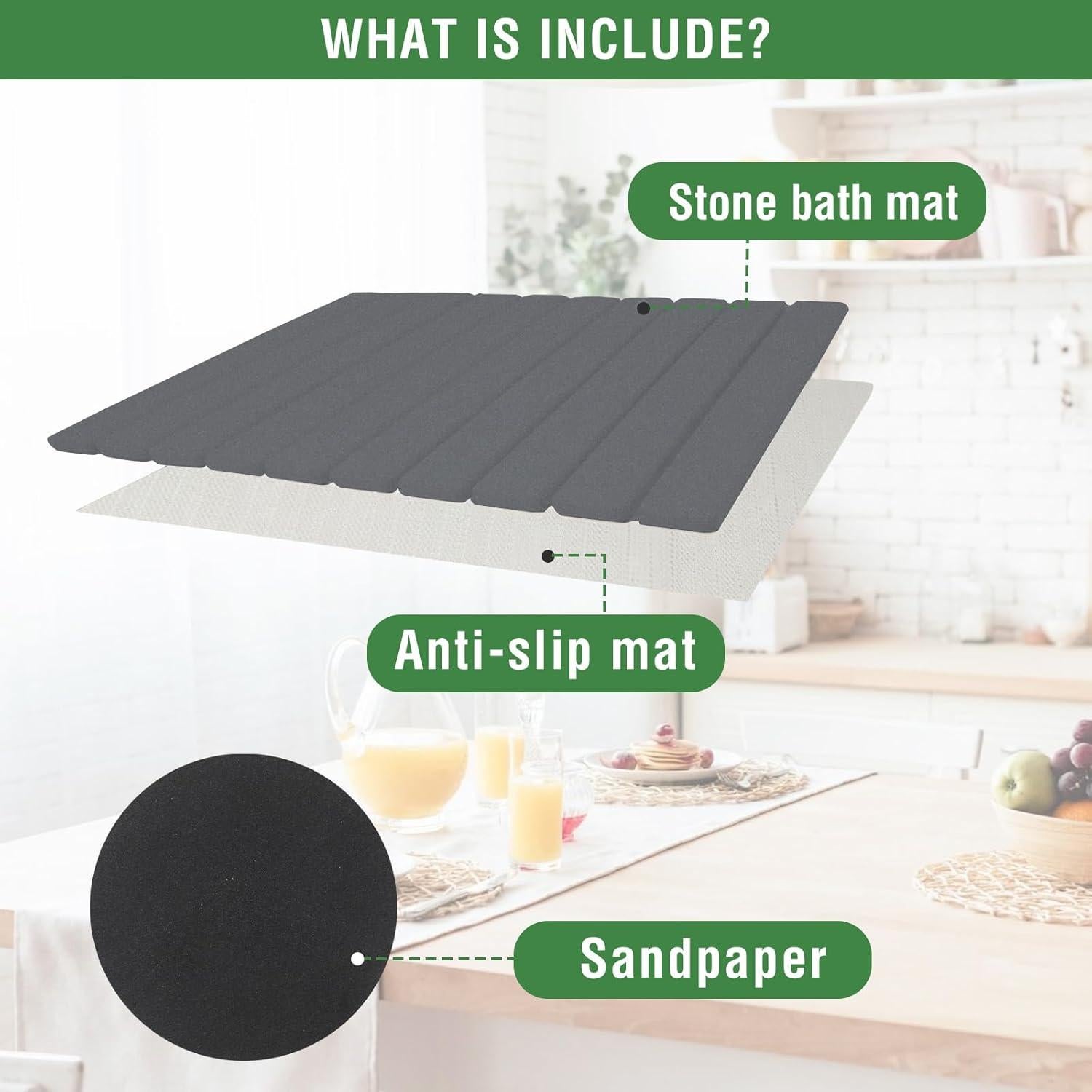 Alfombrilla de Secado de Platos Decorelement 60x40cm Gris