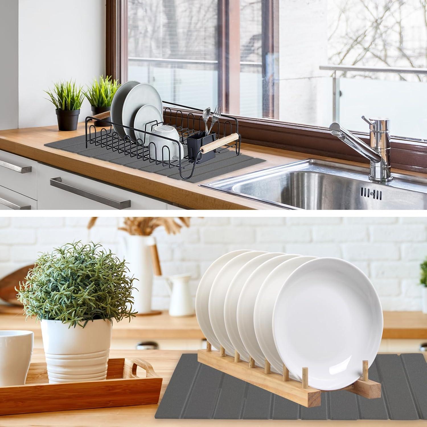 Alfombrilla de Secado de Platos Decorelement 60x40cm Gris