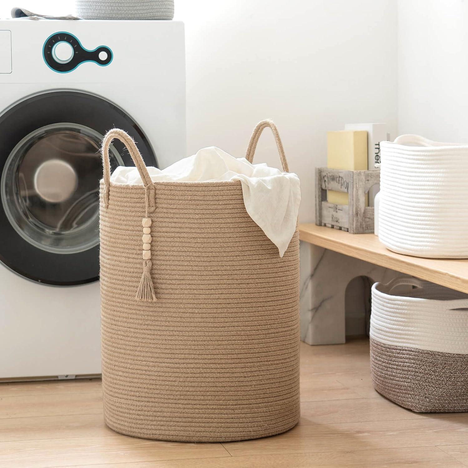 Cesta de Ropa de Yute Goodpick 40.6x50.8 cm Resistente