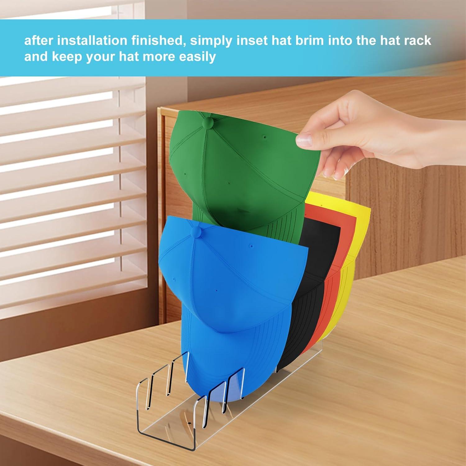 Soporte para Gorras de Béisbol YNPJQWP 4 Paquetes Acrílico