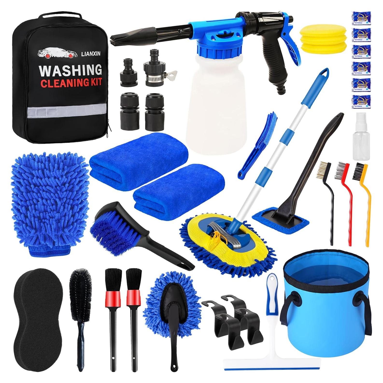 Kit de Limpieza de Autos LIANXIN QJB-25 37 Piezas Completo