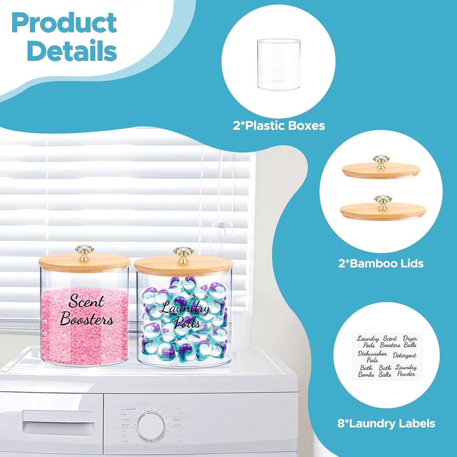 Juego de 2 Contenedores de Almacenamiento JYPS para Lavandería