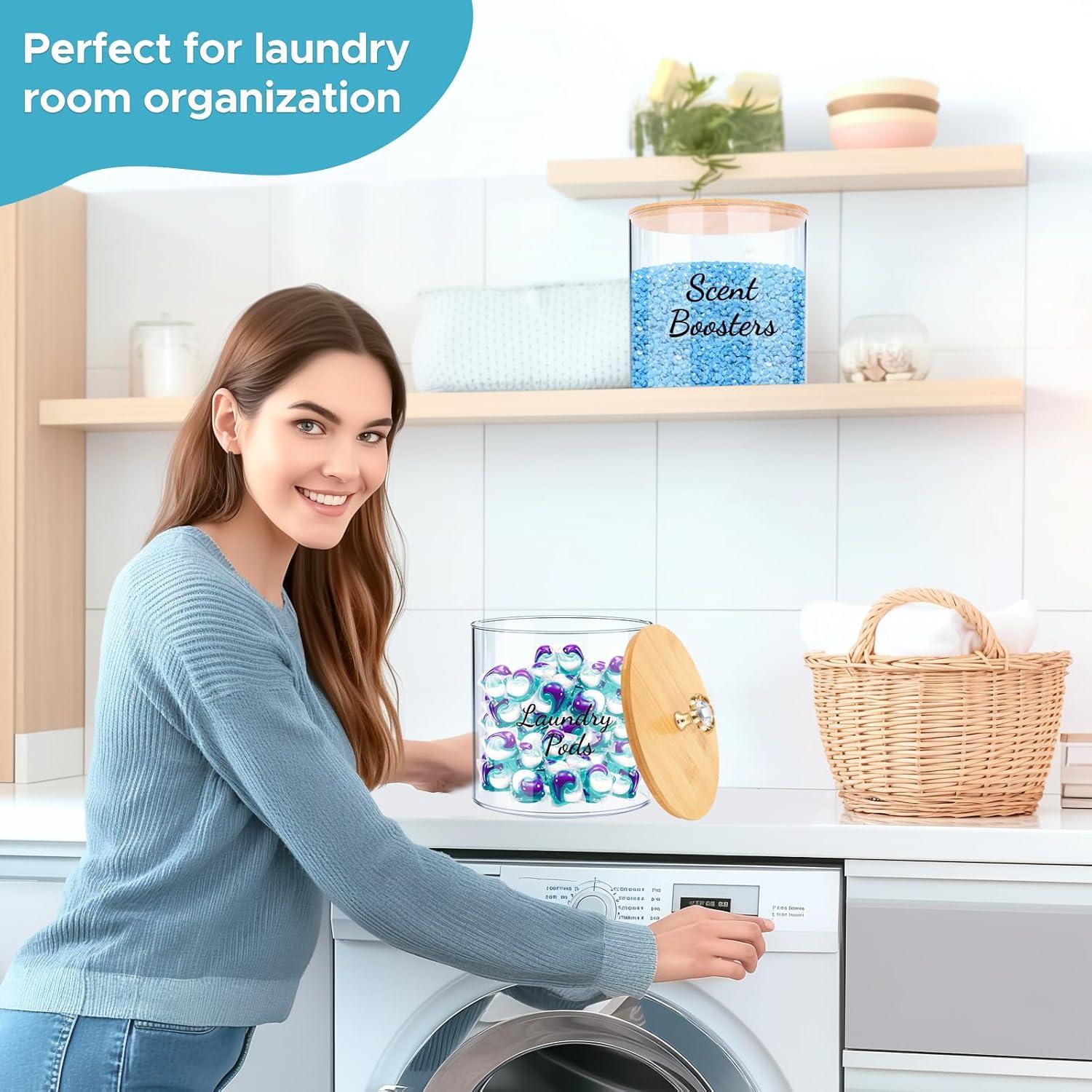 Juego de 2 Contenedores de Almacenamiento JYPS para Lavandería