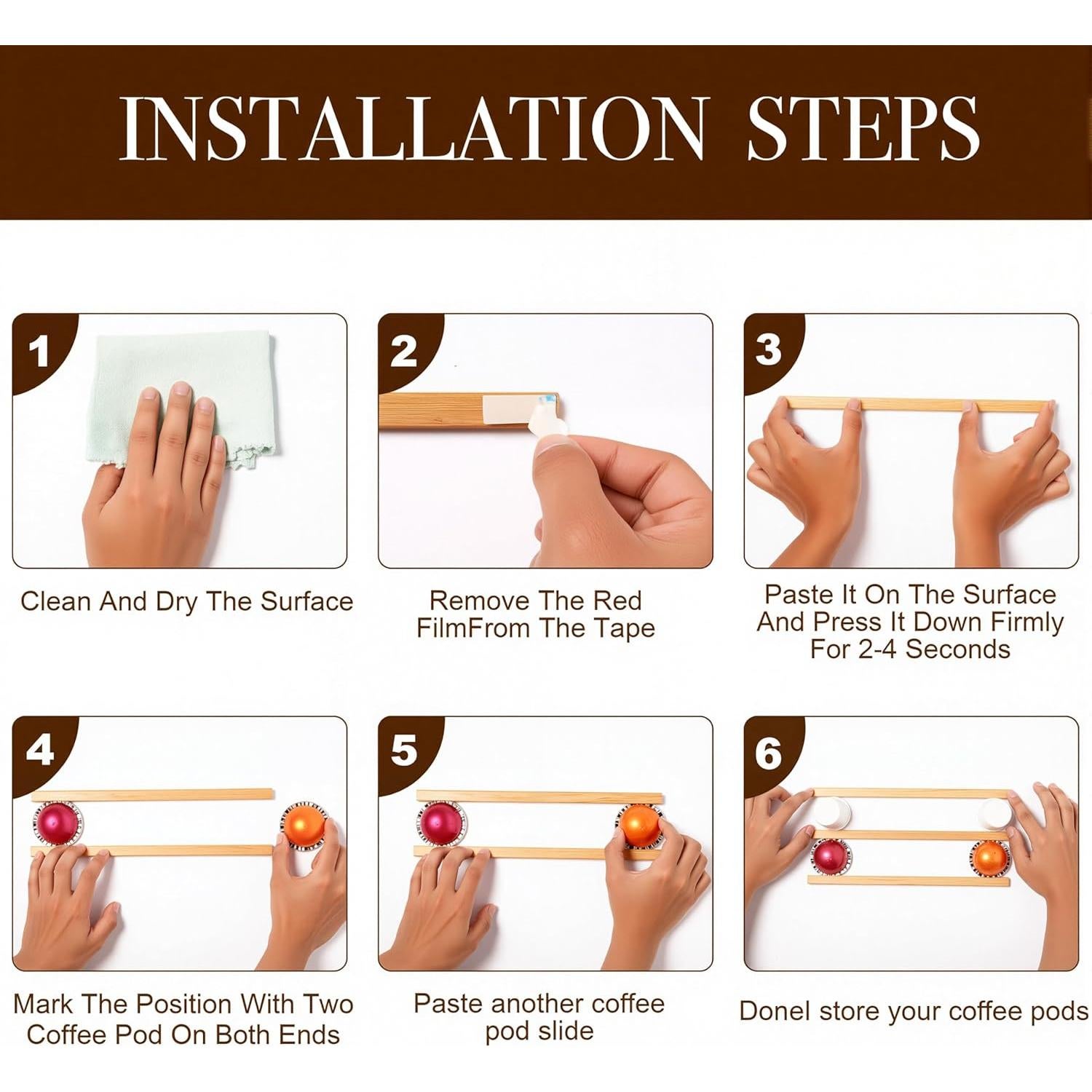 Soporte para K Cup VOMELON de Madera de Bambú 10 PCS